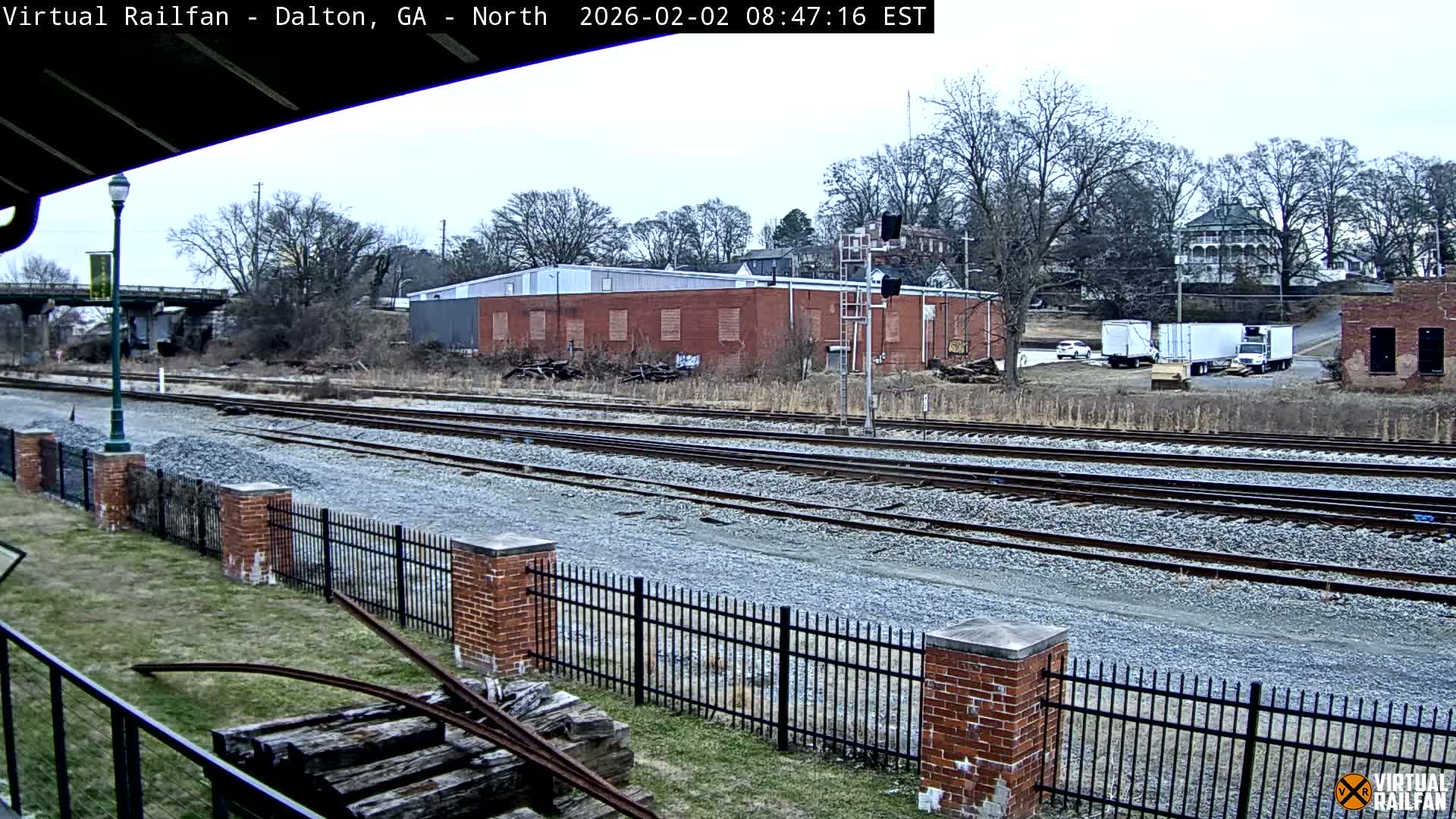 Dalton Railway Road from Dalton freight Depot Live Cam - Dalton, Whitfield, Georgia, USA