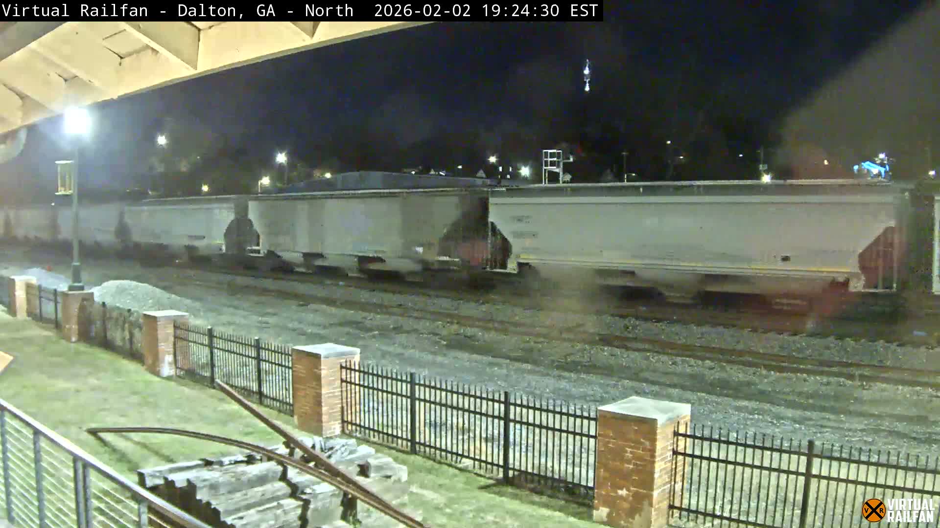 Dalton Railway Road from Dalton freight Depot Live Cam - Dalton, Whitfield, Georgia, USA