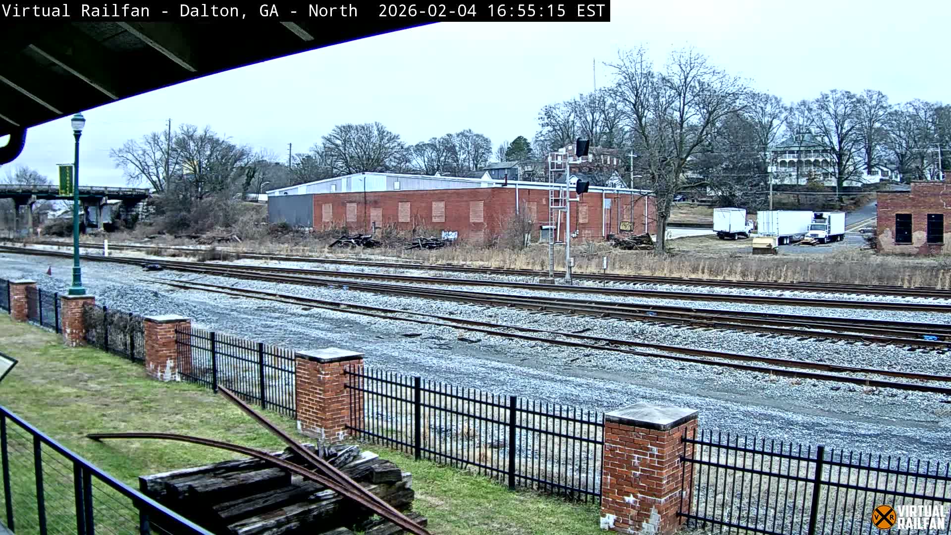 Dalton Railway Road from Dalton freight Depot Live Cam - Dalton, Whitfield, Georgia, USA