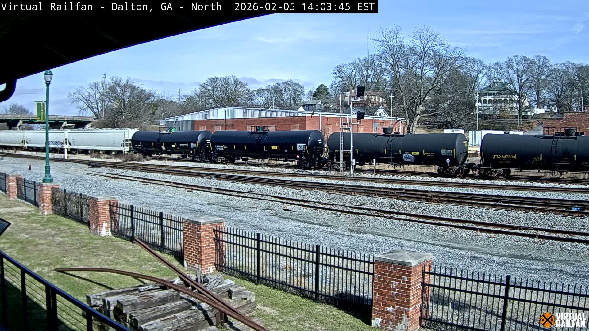 Dalton Railway Road from Dalton freight Depot Live Cam - Dalton, Whitfield, Georgia, USA