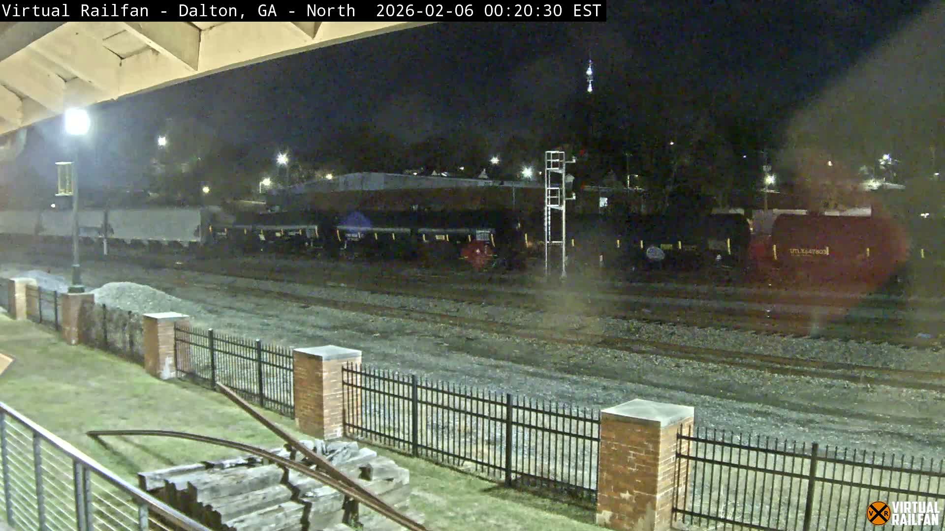 Dalton Railway Road from Dalton freight Depot Live Cam - Dalton, Whitfield, Georgia, USA