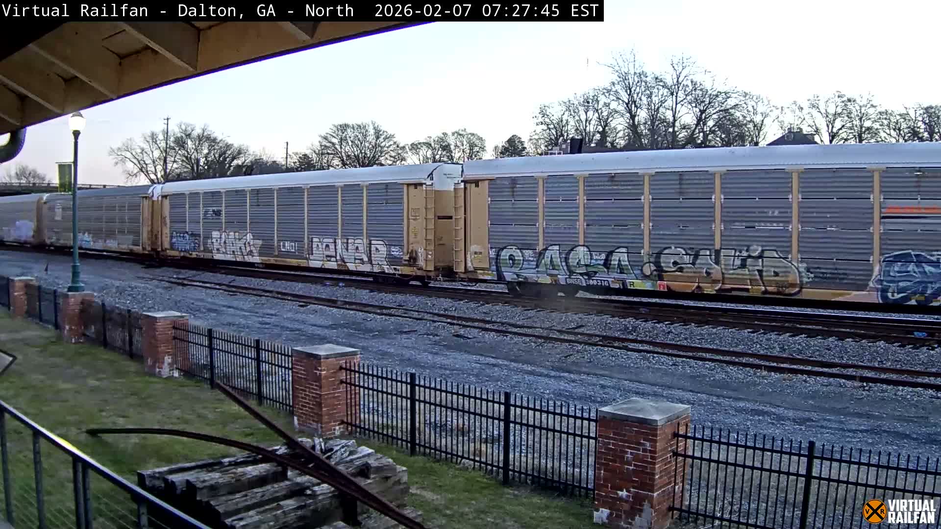 Dalton Railway Road from Dalton freight Depot Live Cam - Dalton, Whitfield, Georgia, USA