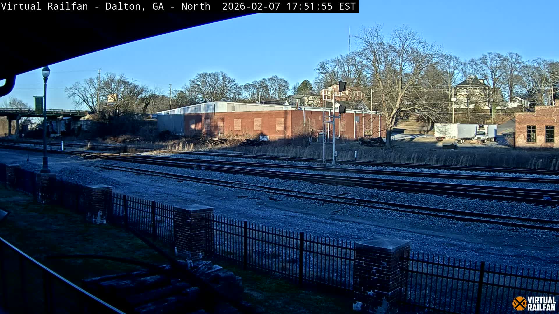 Dalton Railway Road from Dalton freight Depot Live Cam - Dalton, Whitfield, Georgia, USA