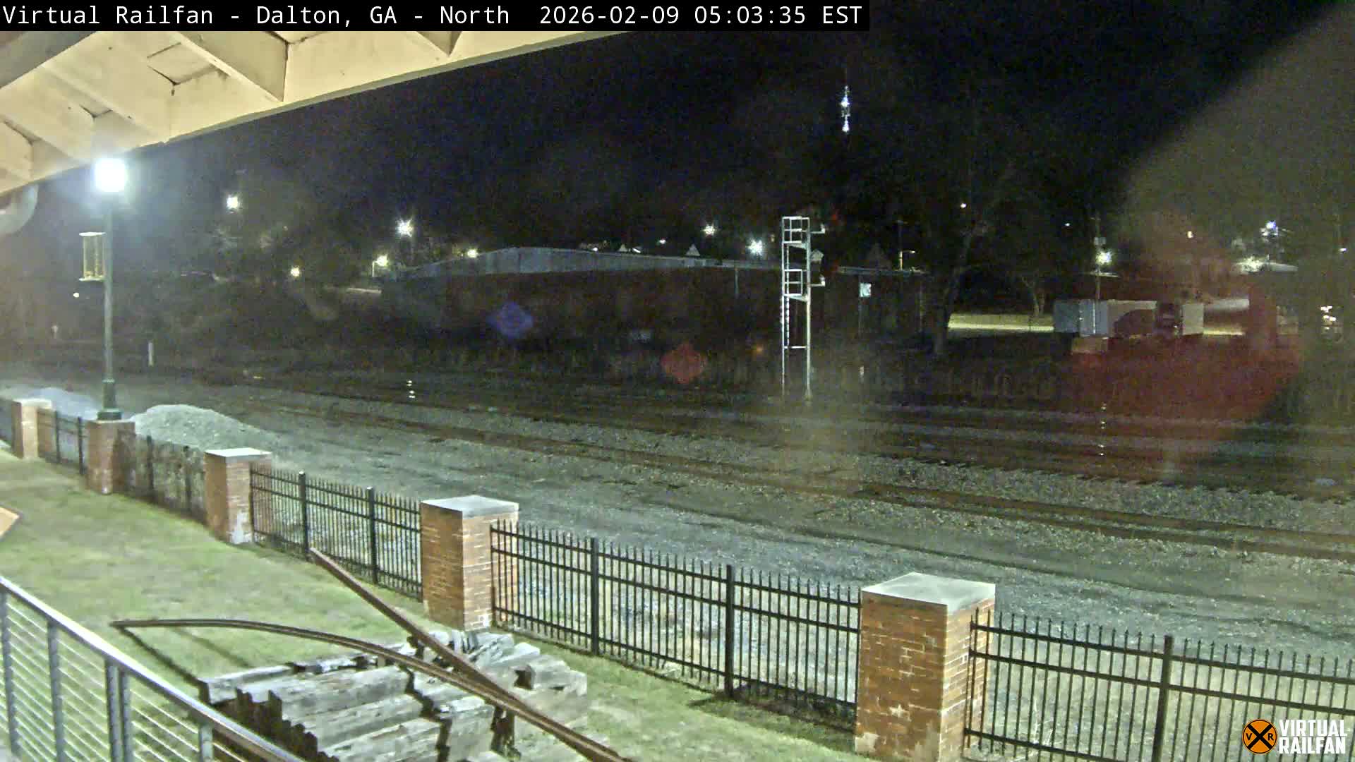 Dalton Railway Road from Dalton freight Depot Live Cam - Dalton, Whitfield, Georgia, USA