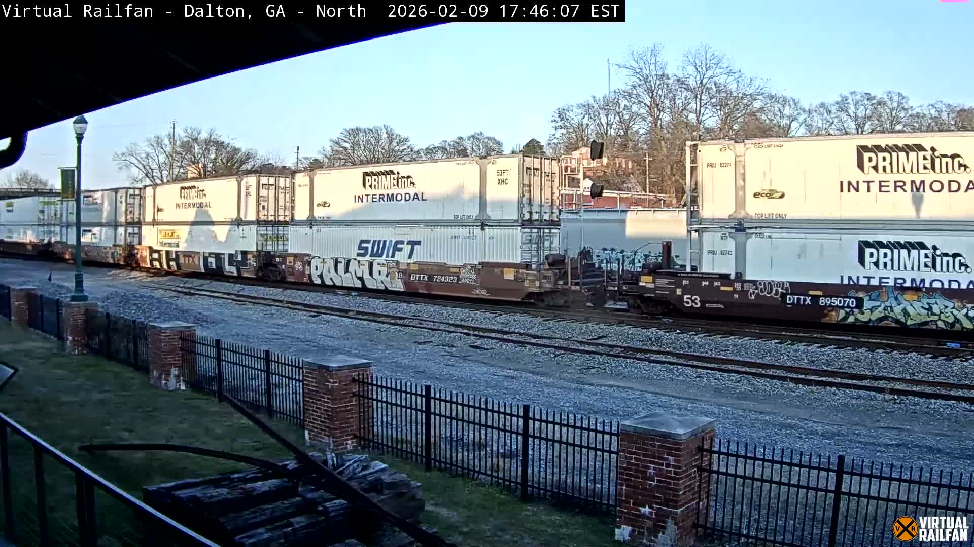 Dalton Railway Road from Dalton freight Depot Live Cam - Dalton, Whitfield, Georgia, USA