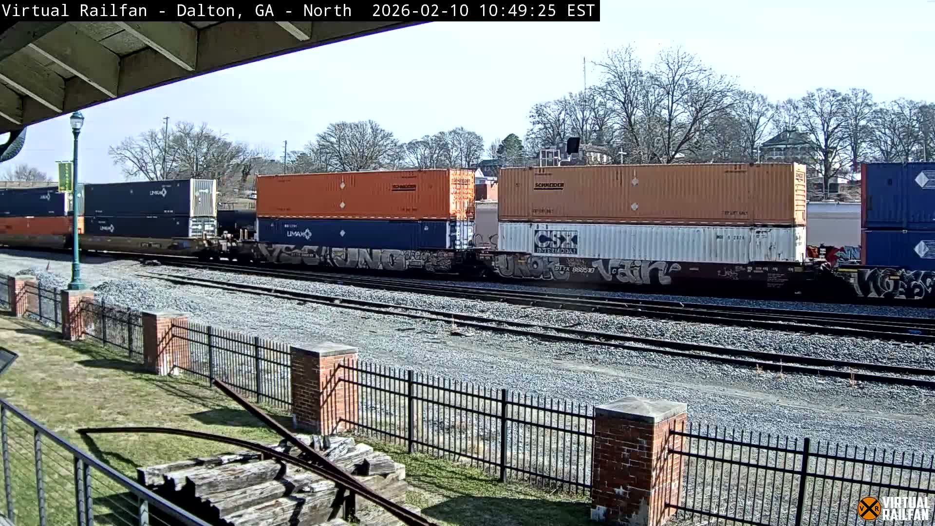 Dalton Railway Road from Dalton freight Depot Live Cam - Dalton, Whitfield, Georgia, USA