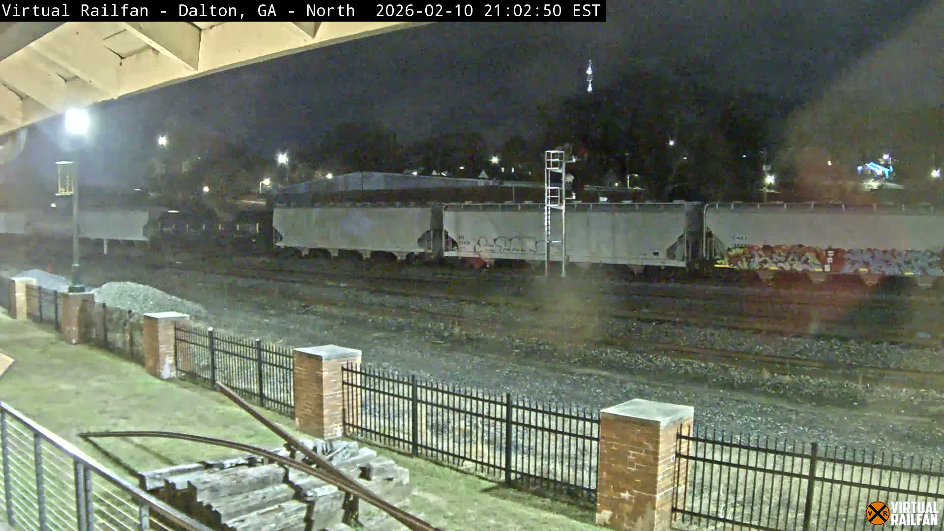 Dalton Railway Road from Dalton freight Depot Live Cam - Dalton, Whitfield, Georgia, USA