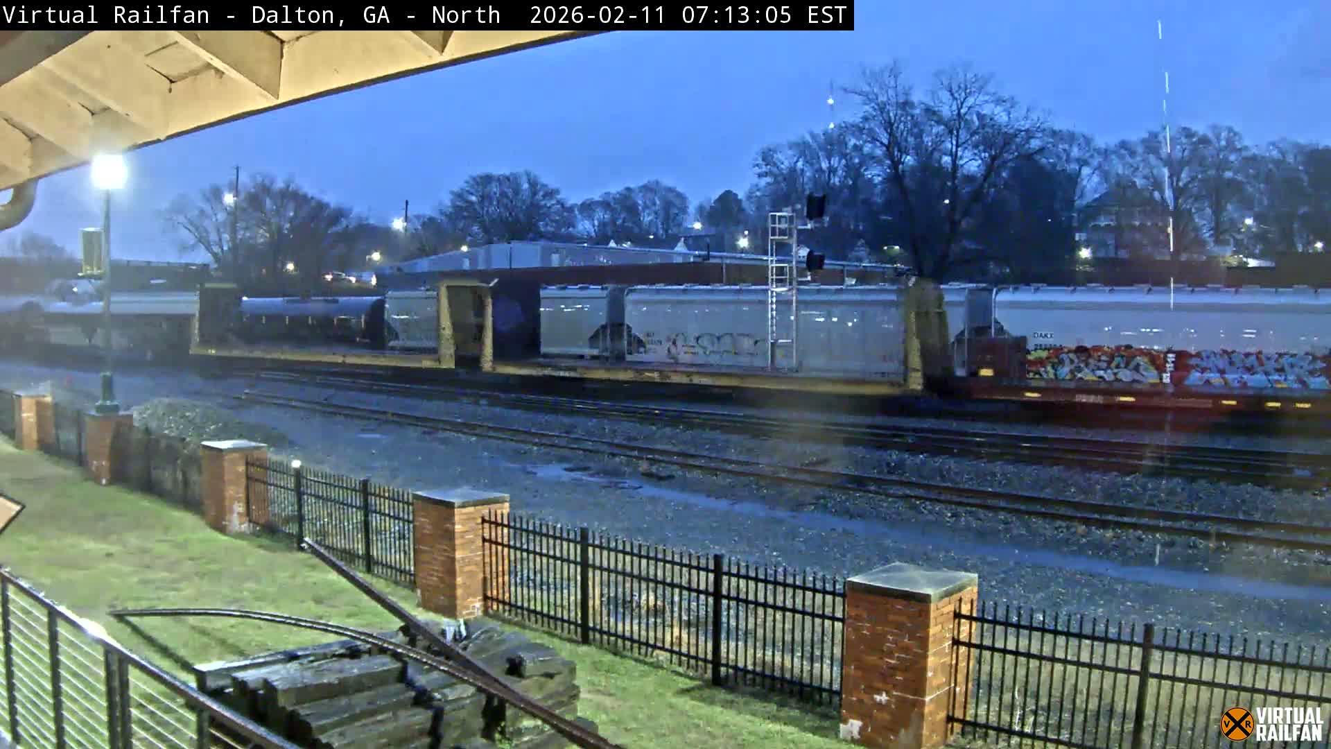 Dalton Railway Road from Dalton freight Depot Live Cam - Dalton, Whitfield, Georgia, USA