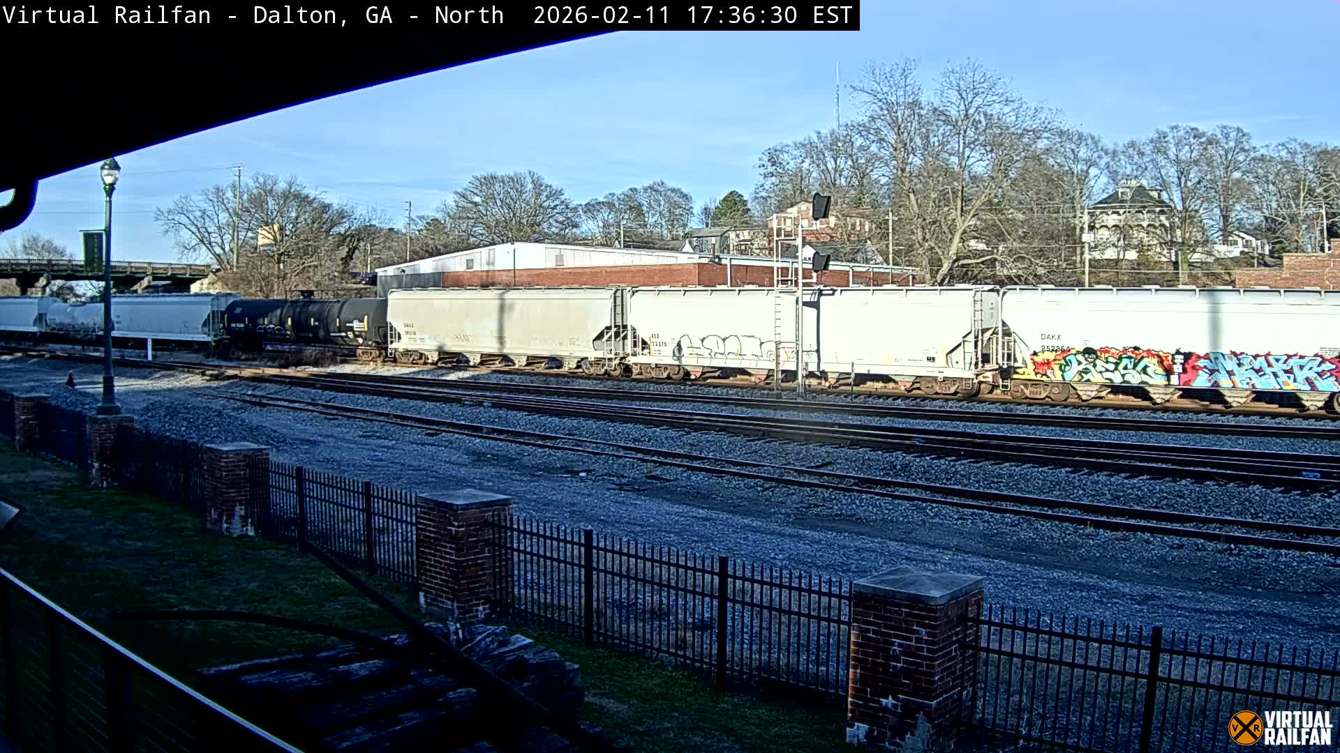 Dalton Railway Road from Dalton freight Depot Live Cam - Dalton, Whitfield, Georgia, USA