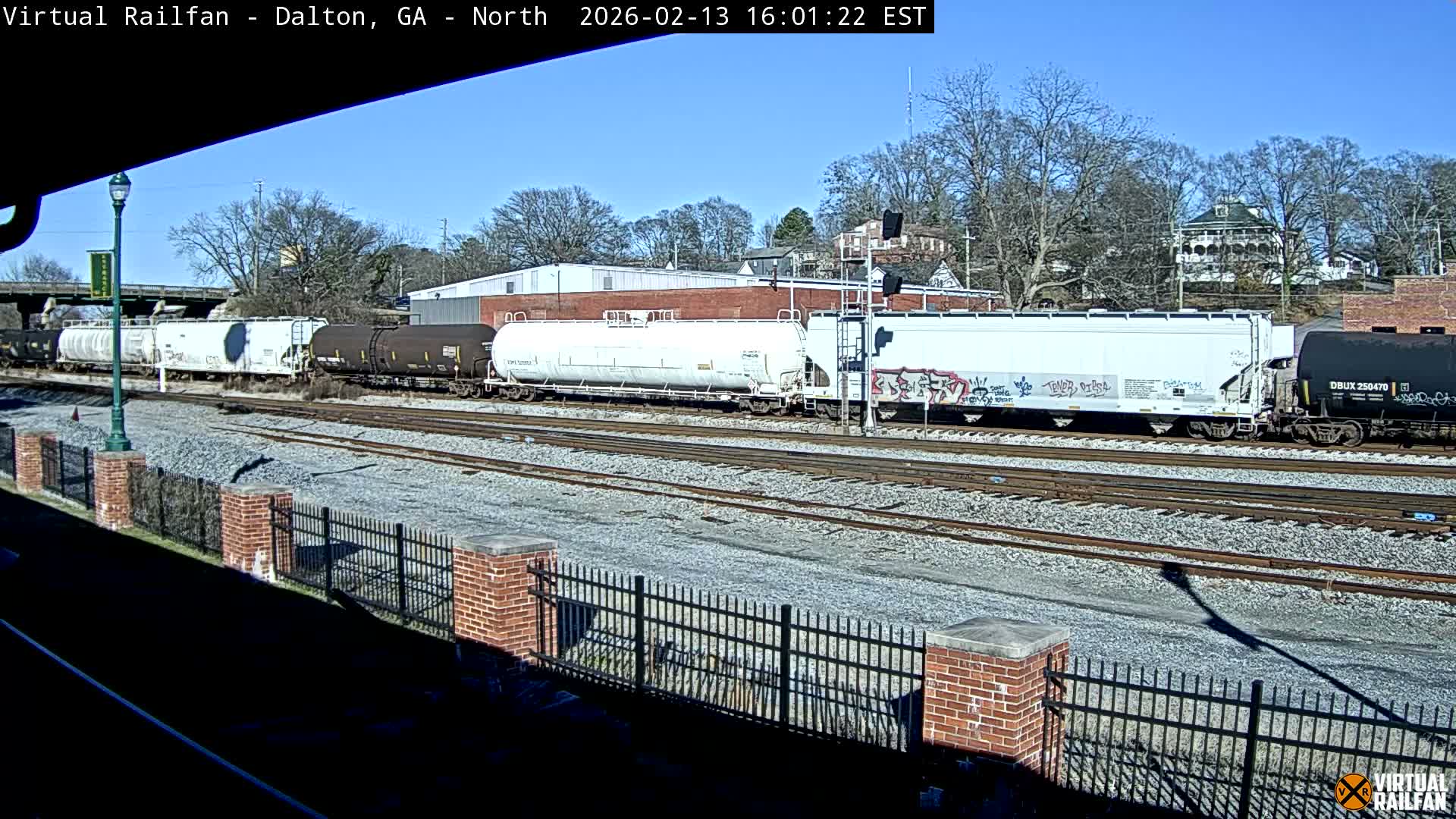 Dalton Railway Road from Dalton freight Depot Live Cam - Dalton, Whitfield, Georgia, USA