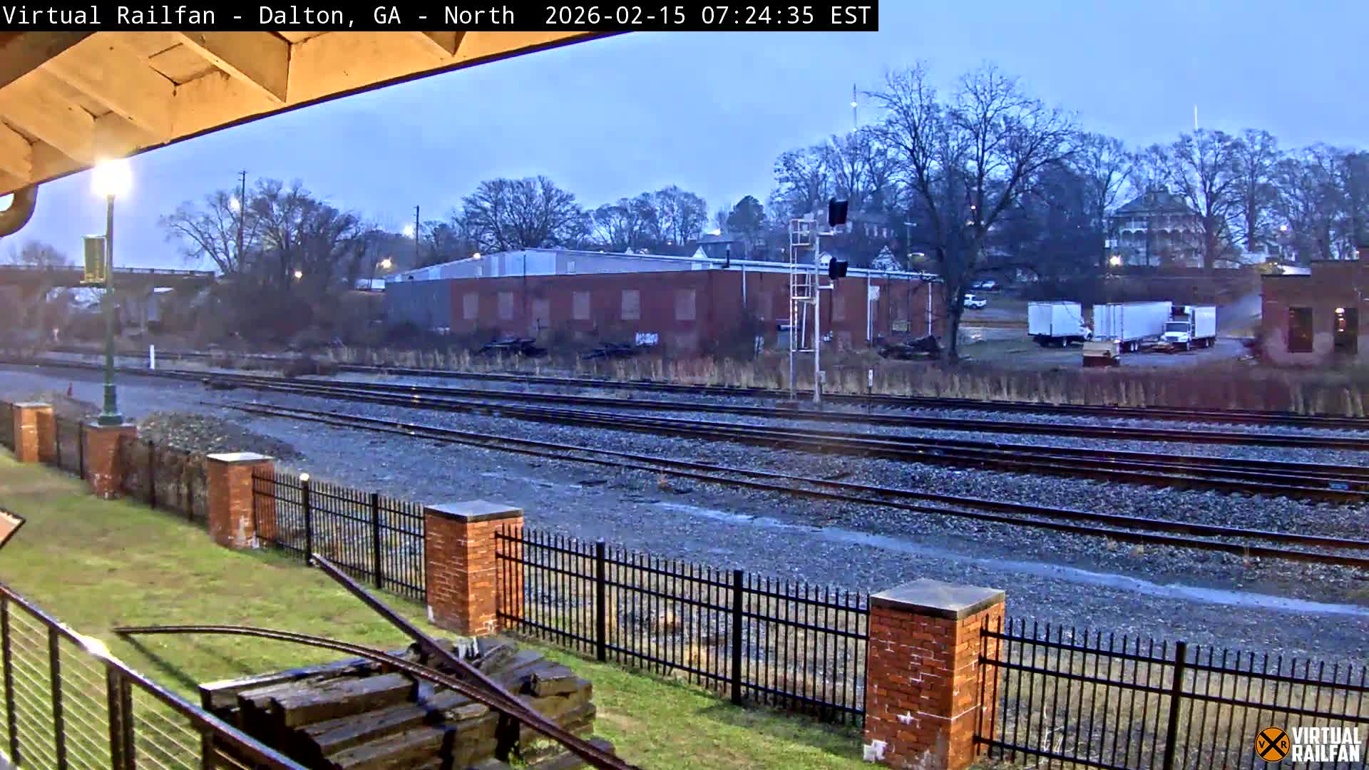 Dalton Railway Road from Dalton freight Depot Live Cam - Dalton, Whitfield, Georgia, USA