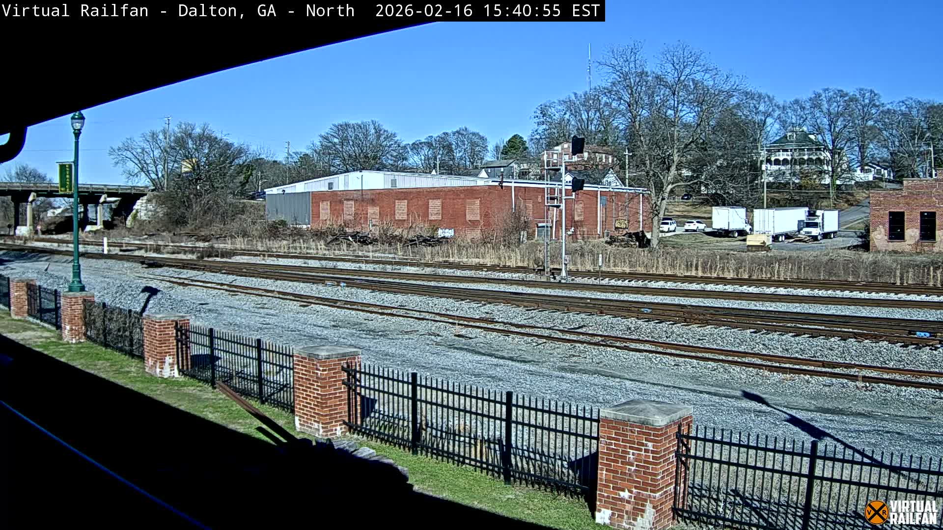 Dalton Railway Road from Dalton freight Depot Live Cam - Dalton, Whitfield, Georgia, USA