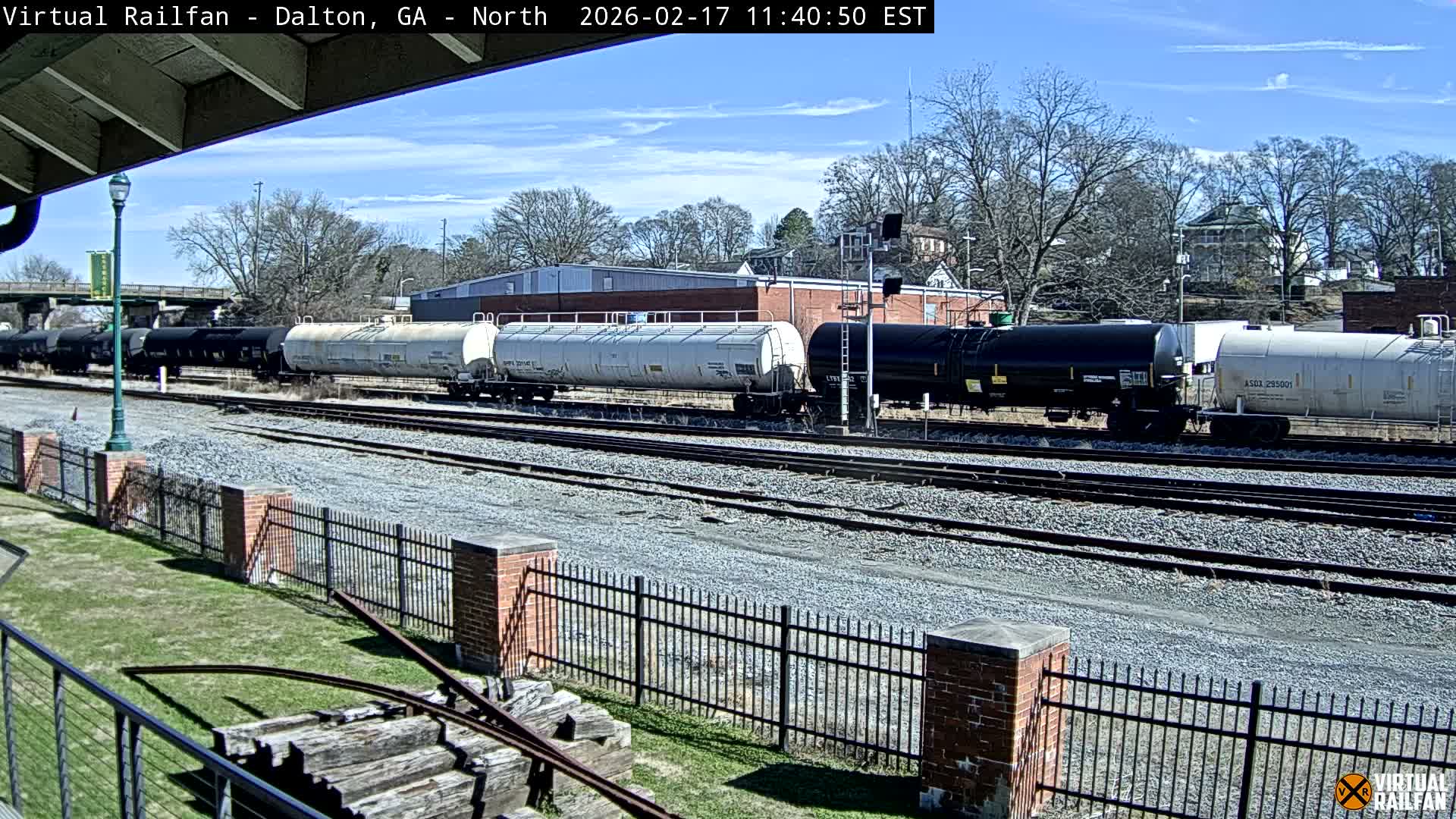 Dalton Railway Road from Dalton freight Depot Live Cam - Dalton, Whitfield, Georgia, USA