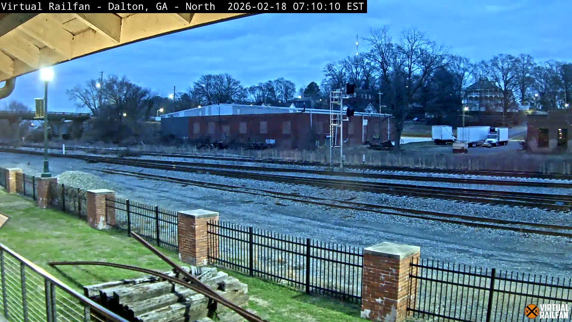 Dalton Railway Road from Dalton freight Depot Live Cam - Dalton, Whitfield, Georgia, USA
