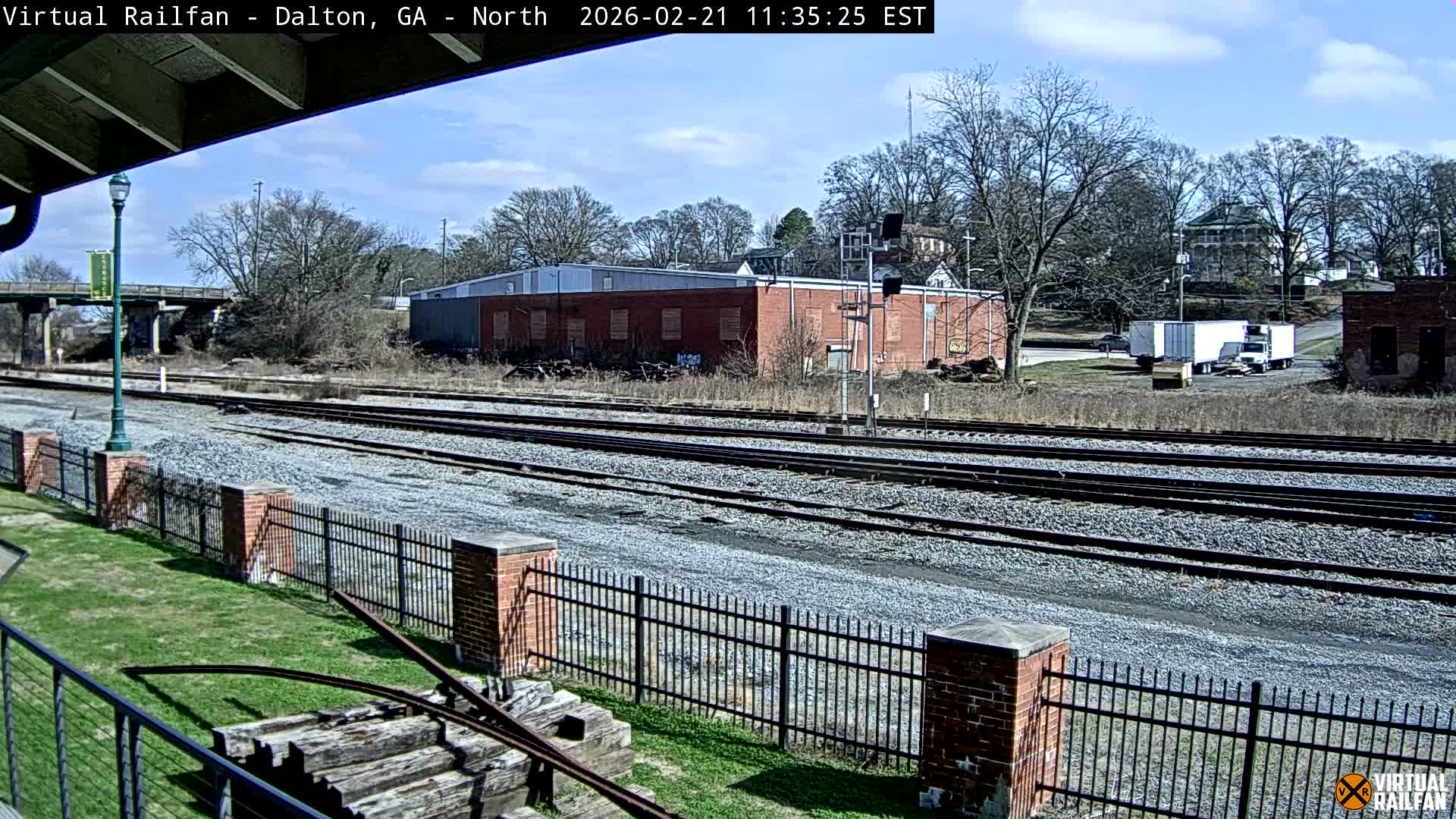 Dalton Railway Road from Dalton freight Depot Live Cam - Dalton, Whitfield, Georgia, USA