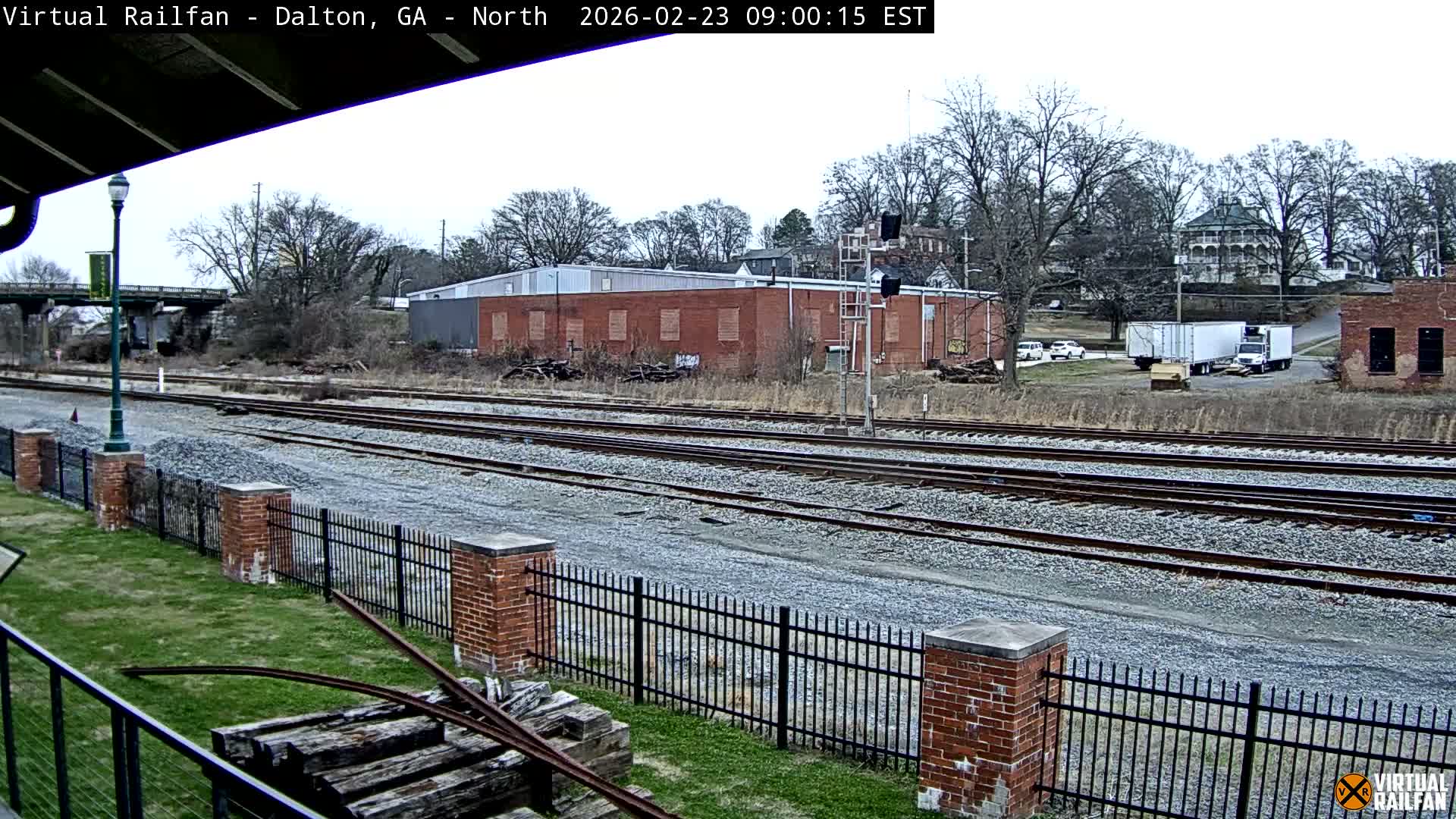 Dalton Railway Road from Dalton freight Depot Live Cam - Dalton, Whitfield, Georgia, USA