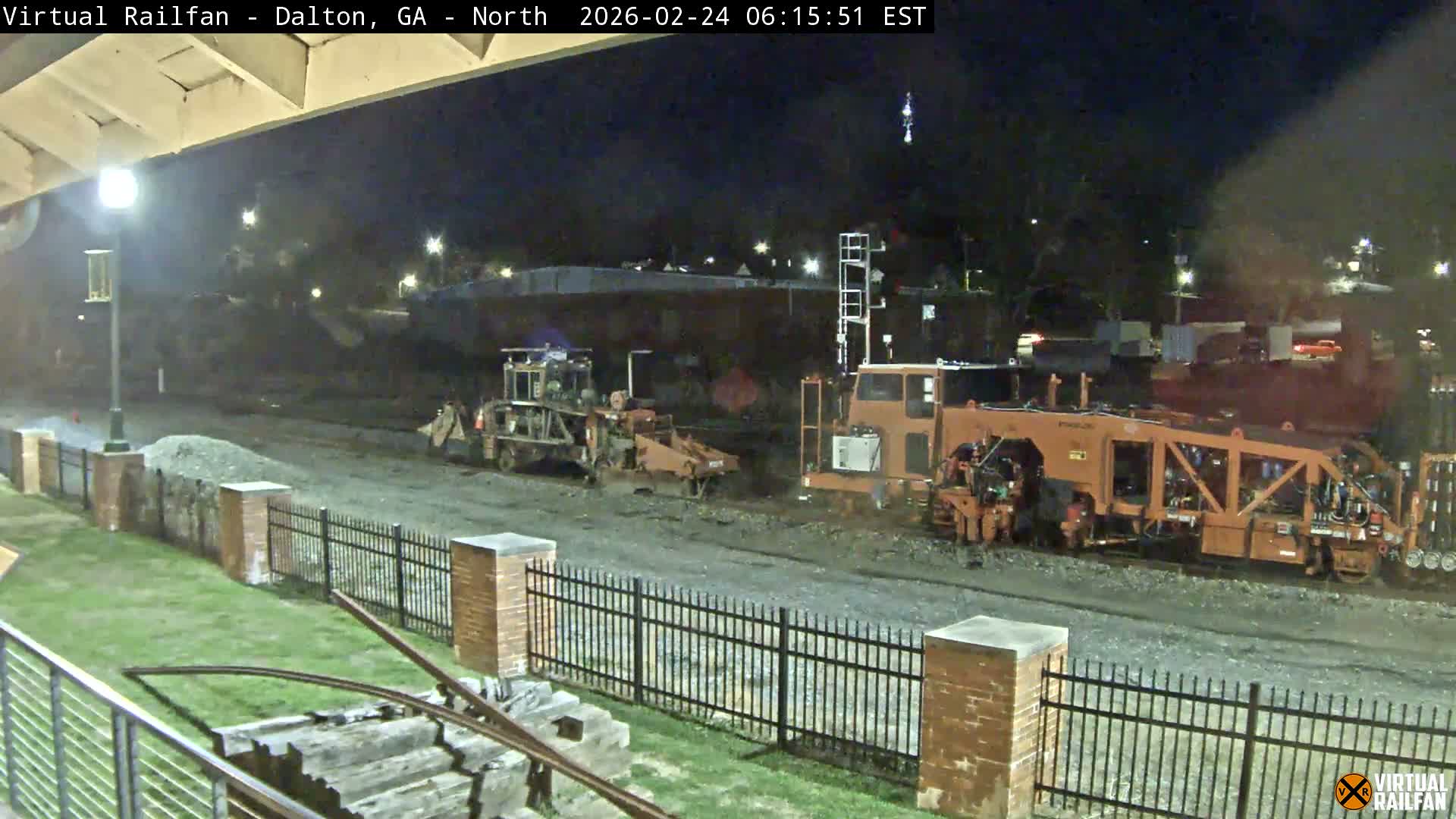 Dalton Railway Road from Dalton freight Depot Live Cam - Dalton, Whitfield, Georgia, USA