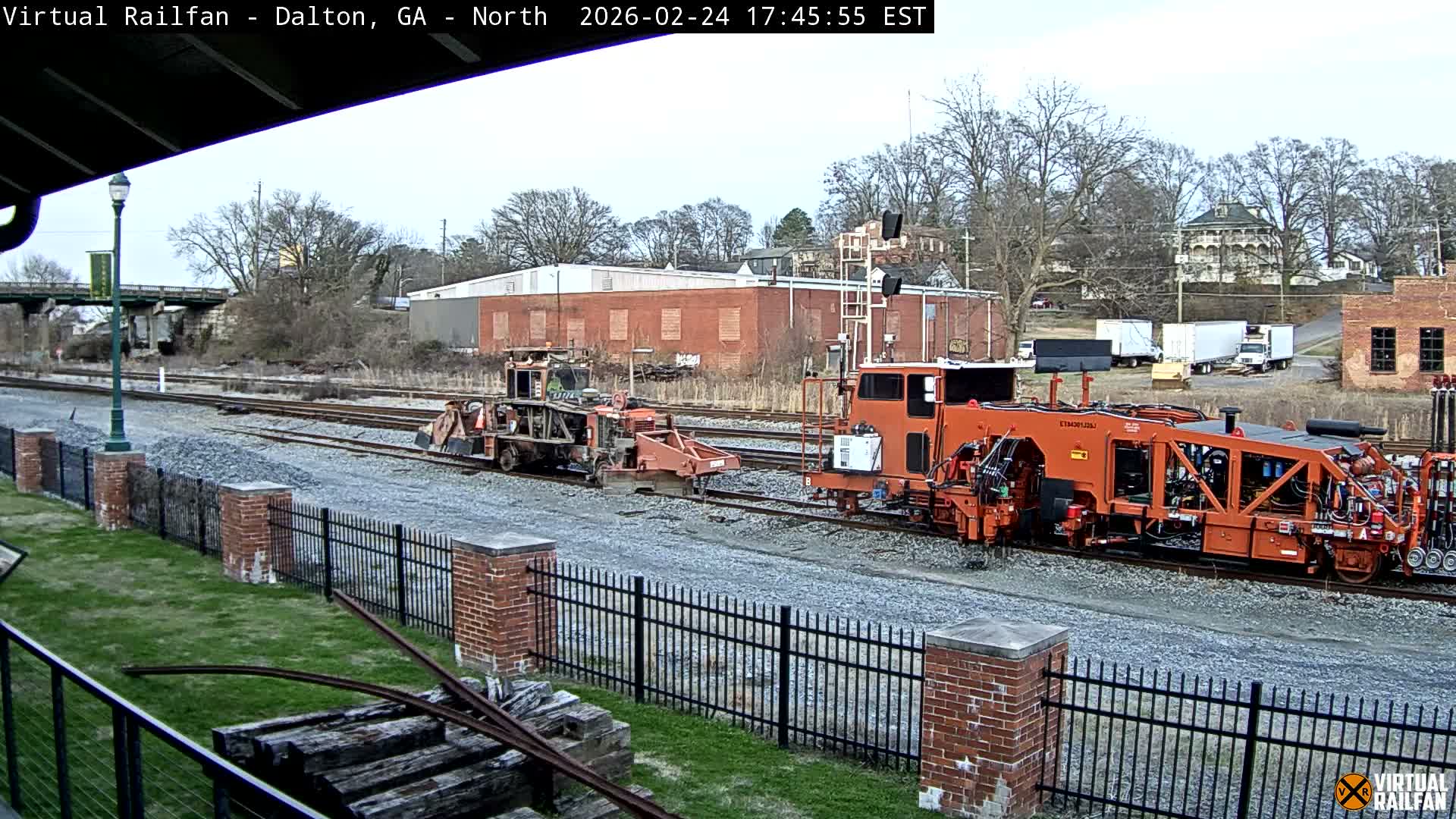 Dalton Railway Road from Dalton freight Depot Live Cam - Dalton, Whitfield, Georgia, USA
