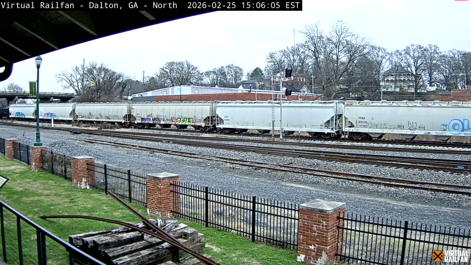 Dalton Railway Road from Dalton freight Depot Live Cam - Dalton, Whitfield, Georgia, USA