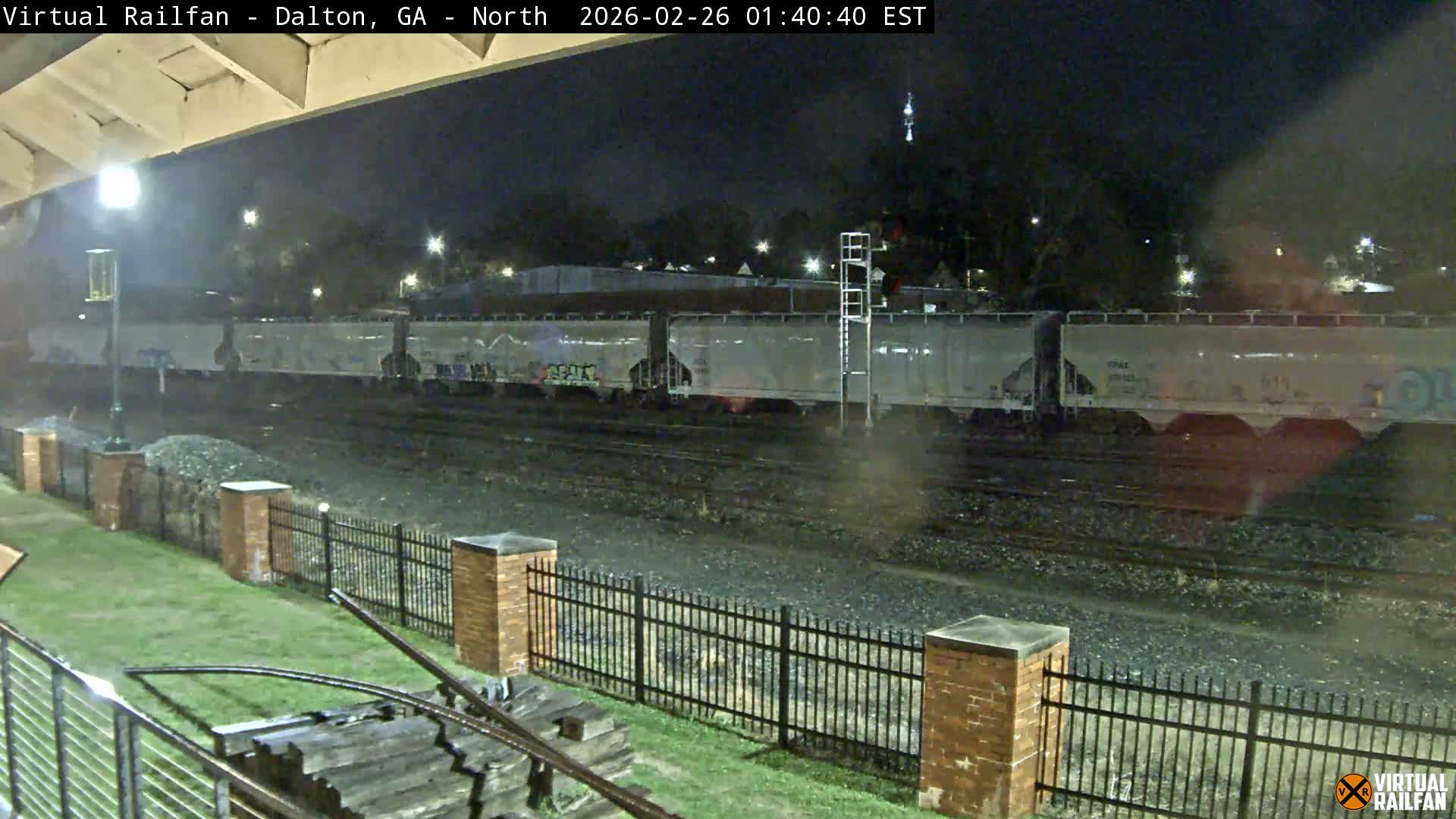 Dalton Railway Road from Dalton freight Depot Live Cam - Dalton, Whitfield, Georgia, USA