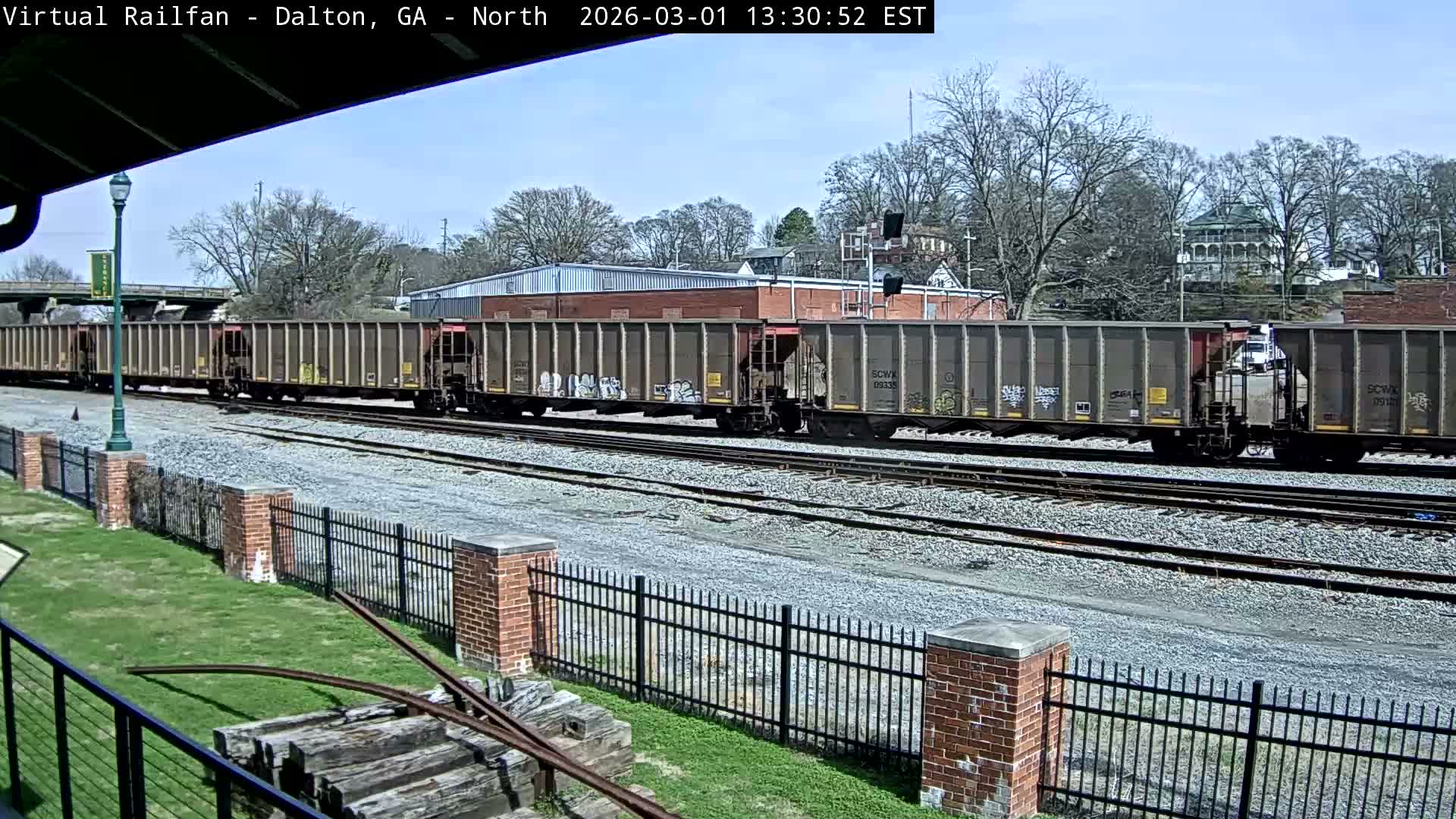 Dalton Railway Road from Dalton freight Depot Live Cam - Dalton, Whitfield, Georgia, USA