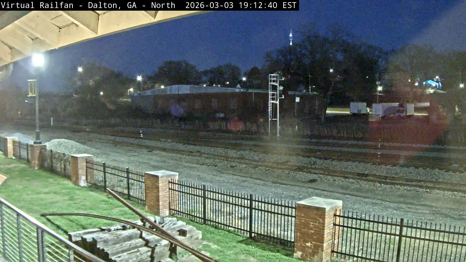 Dalton Railway Road from Dalton freight Depot Live Cam - Dalton, Whitfield, Georgia, USA
