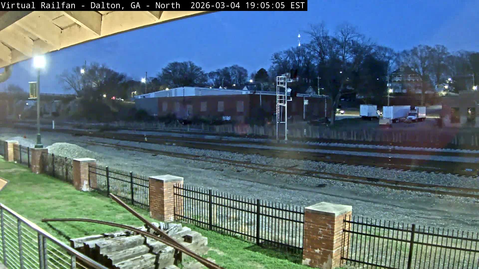 Dalton Railway Road from Dalton freight Depot Live Cam - Dalton, Whitfield, Georgia, USA