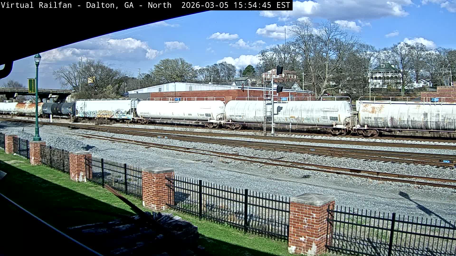 Dalton Railway Road from Dalton freight Depot Live Cam - Dalton, Whitfield, Georgia, USA