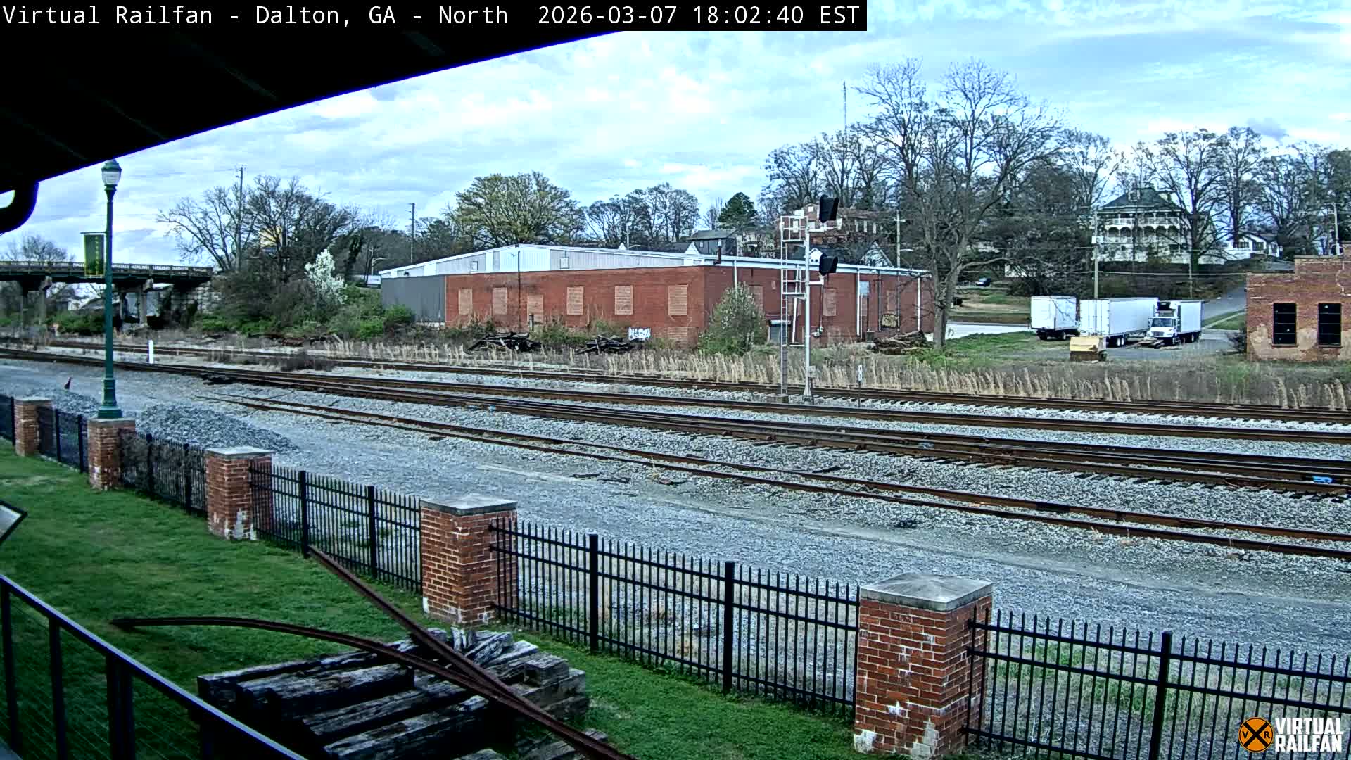 Dalton Railway Road from Dalton freight Depot Live Cam - Dalton, Whitfield, Georgia, USA