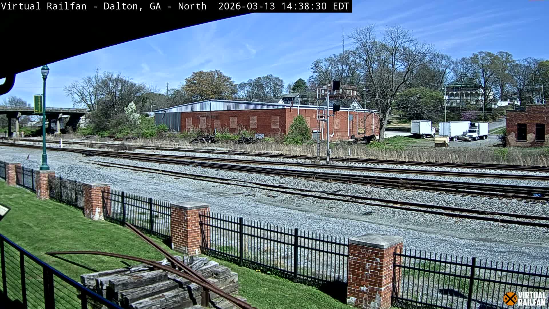 Dalton Railway Road from Dalton freight Depot Live Cam - Dalton, Whitfield, Georgia, USA