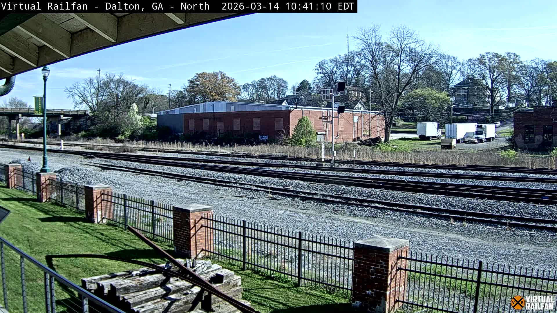 Dalton Railway Road from Dalton freight Depot Live Cam - Dalton, Whitfield, Georgia, USA