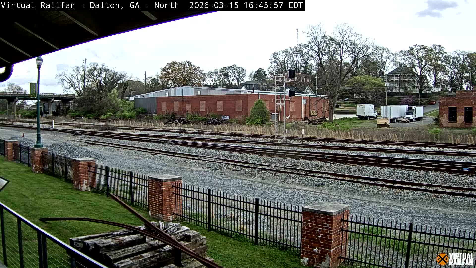 Dalton Railway Road from Dalton freight Depot Live Cam - Dalton, Whitfield, Georgia, USA