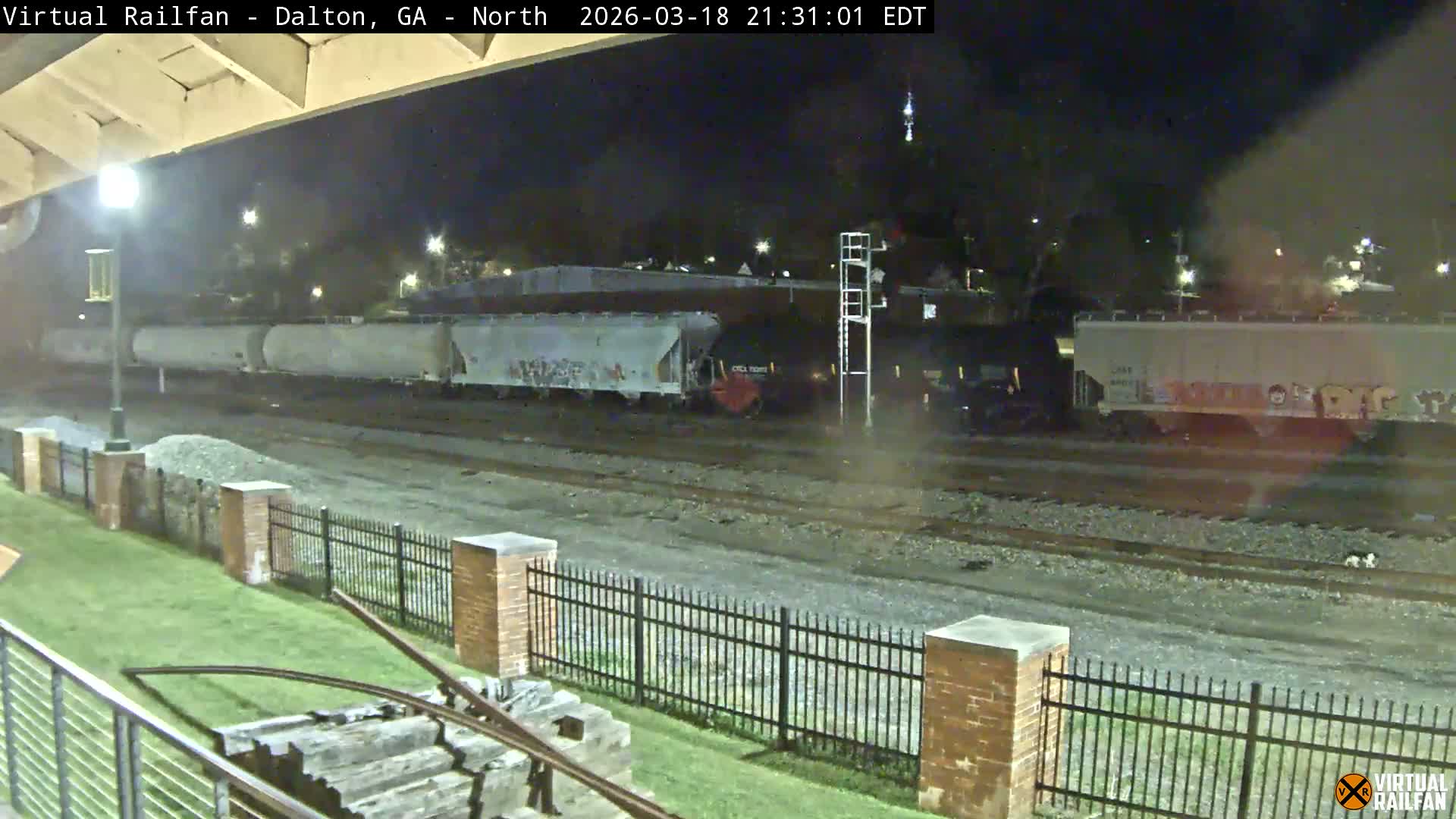 Dalton Railway Road from Dalton freight Depot Live Cam - Dalton, Whitfield, Georgia, USA