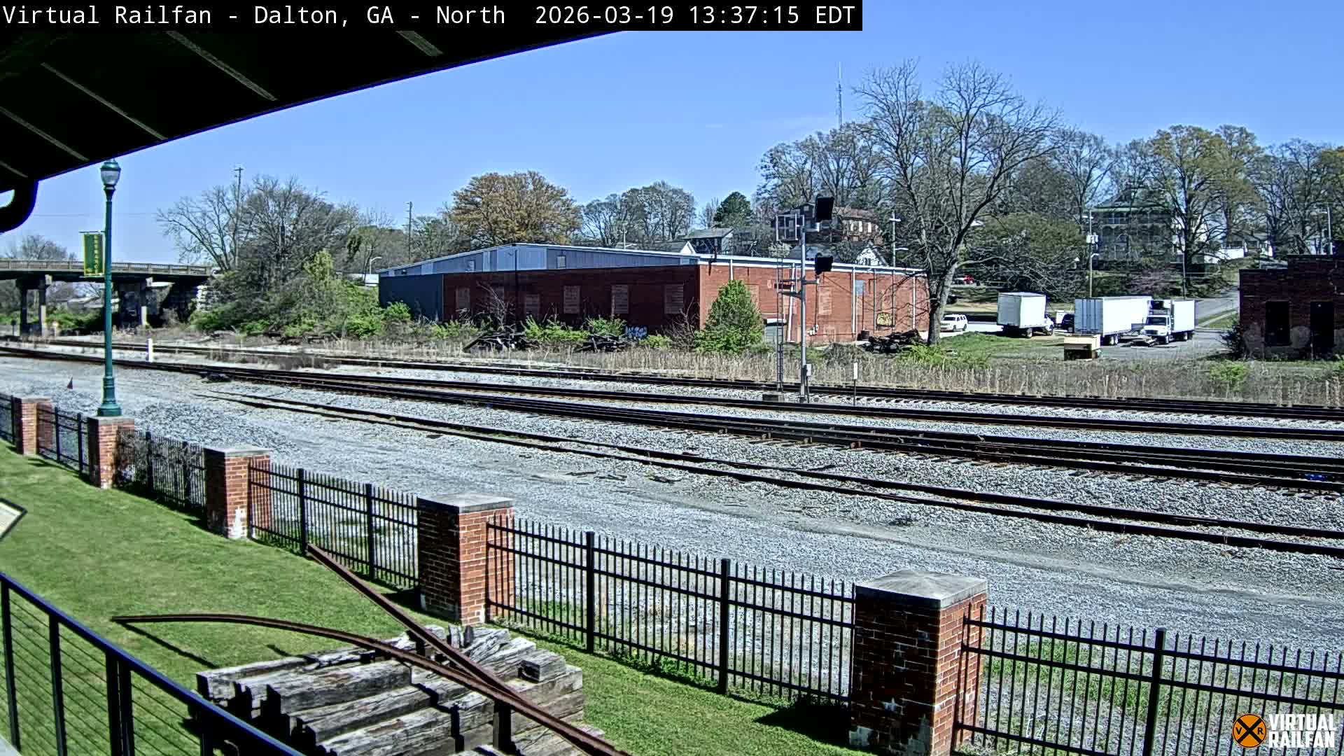 Dalton Railway Road from Dalton freight Depot Live Cam - Dalton, Whitfield, Georgia, USA