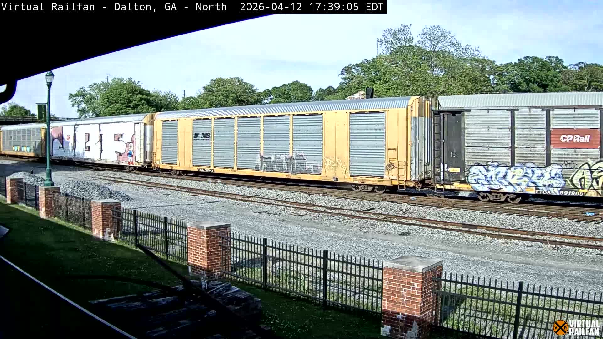 Dalton Railway Road from Dalton freight Depot Live Cam - Dalton, Whitfield, Georgia, USA