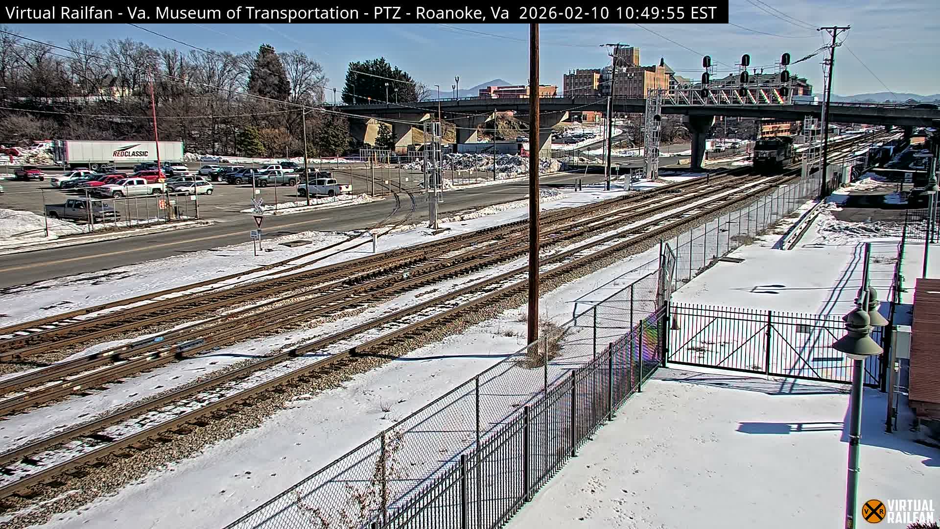 Roanoke Train Depot & Railroad Live Cam - Roanoke Downtown, Roanoke, Virginia, USA 