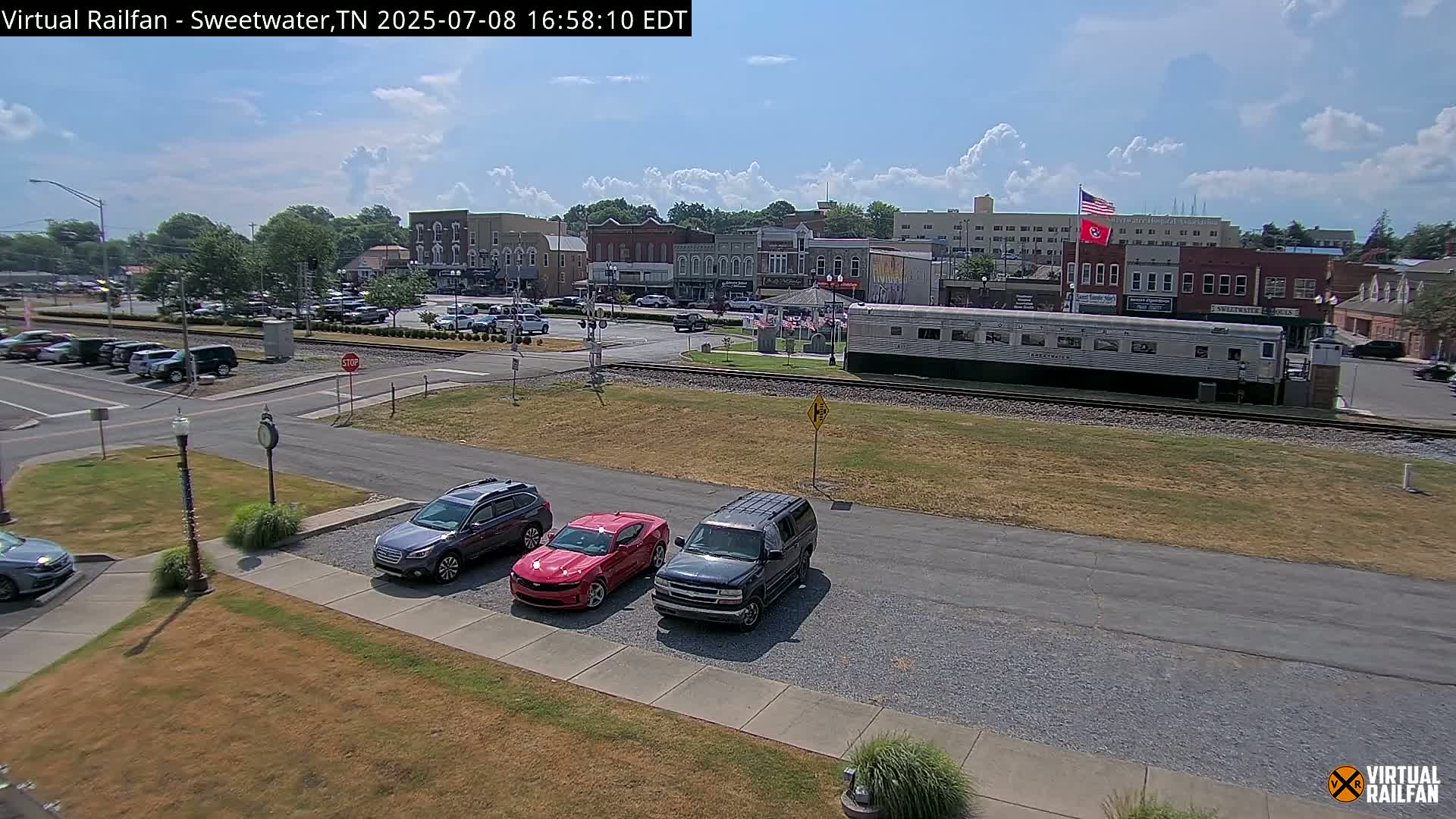 Sweetwater City & Railroad/Traincar Live Cam - Sweetwater, Monroe, Tennessee, USA | Virtual Railfan  LIVE ! 2025-03-15 15:33