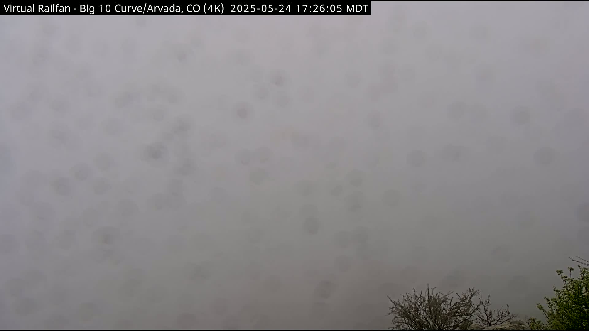 Denver Skyline  & Arvada Big  10 Curve Railroad Live Cam - Arvada, Jefferson, Colorado, USA