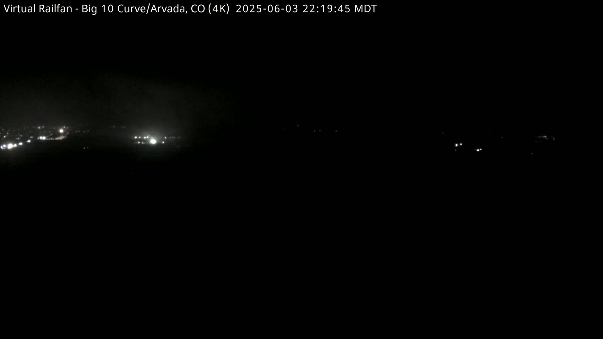 Denver Skyline  & Arvada Big  10 Curve Railroad Live Cam - Arvada, Jefferson, Colorado, USA