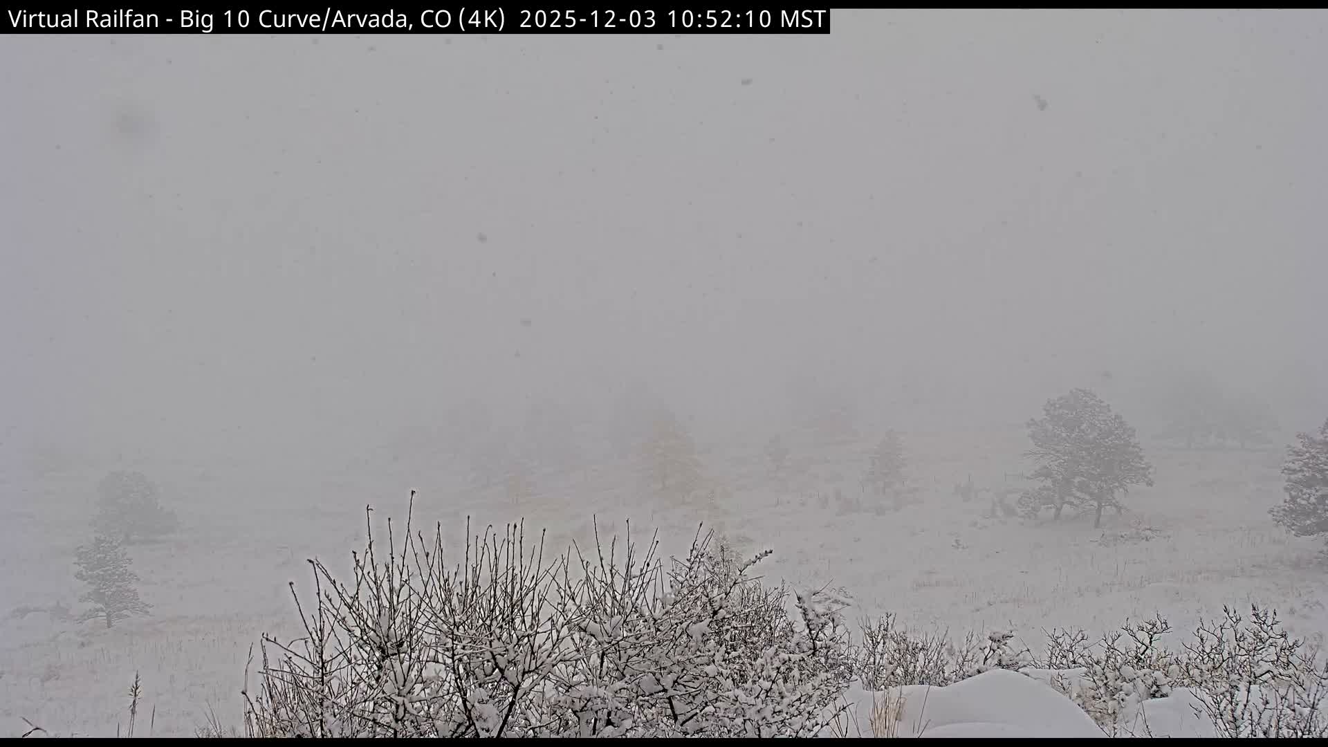 Denver Skyline  & Arvada Big  10 Curve Railroad Live Cam - Arvada, Jefferson, Colorado, USA