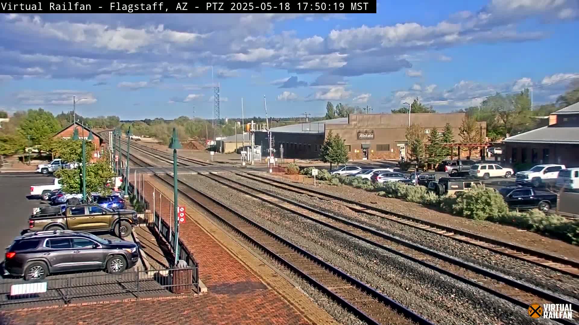 Flagstaff Amtrak Railroad Live Cam - Flagstaff, Coconino, Arizona, USA