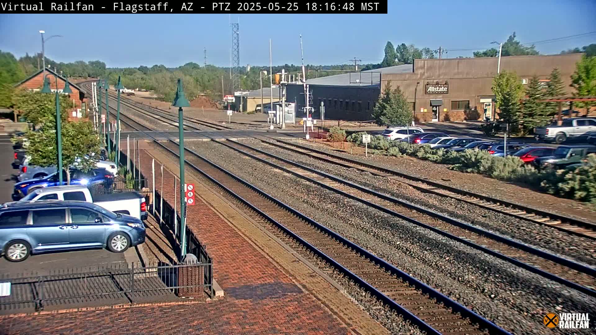 Flagstaff Amtrak Railroad Live Cam - Flagstaff, Coconino, Arizona, USA