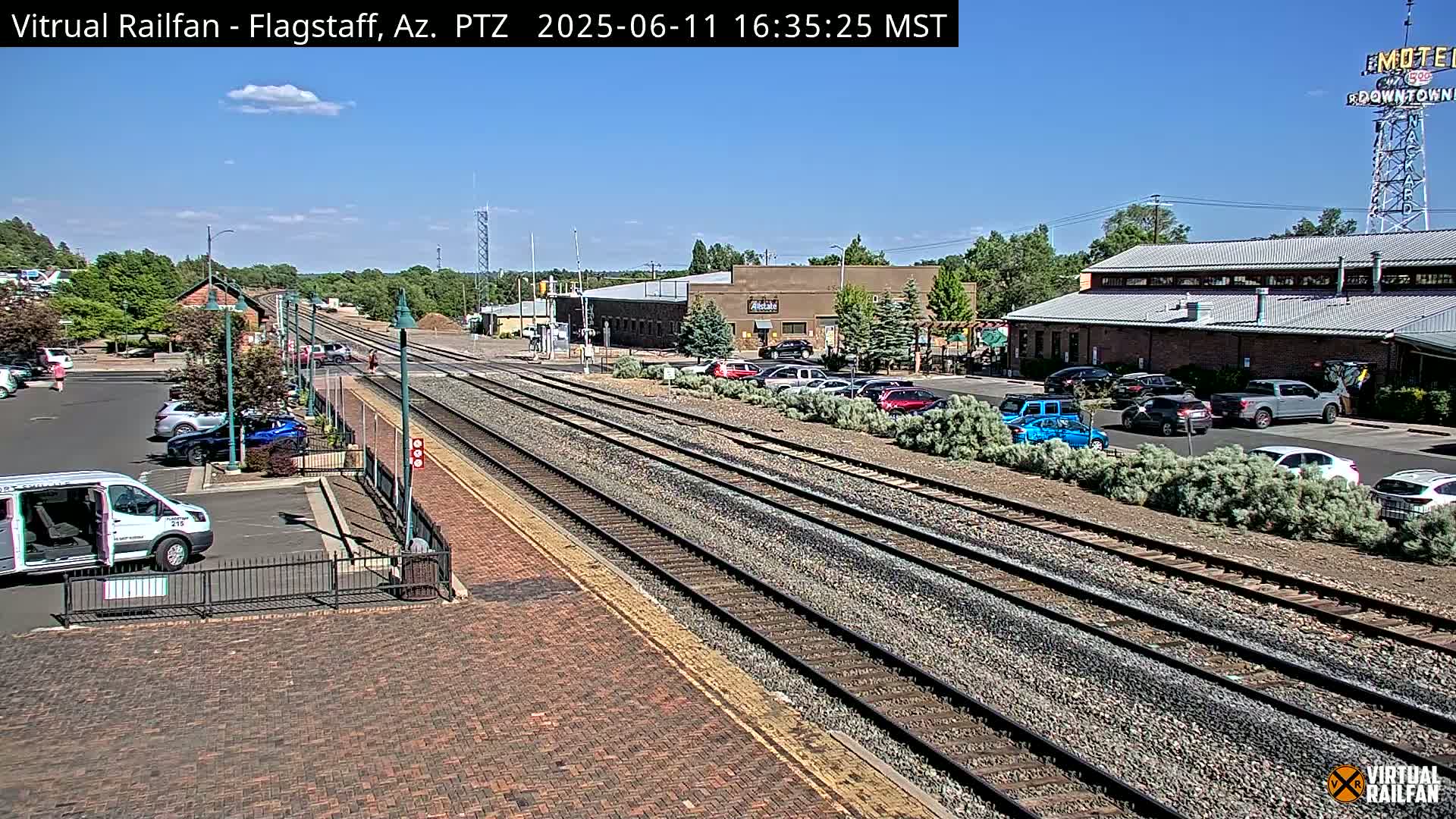 Flagstaff Amtrak Railroad Live Cam - Flagstaff, Coconino, Arizona, USA