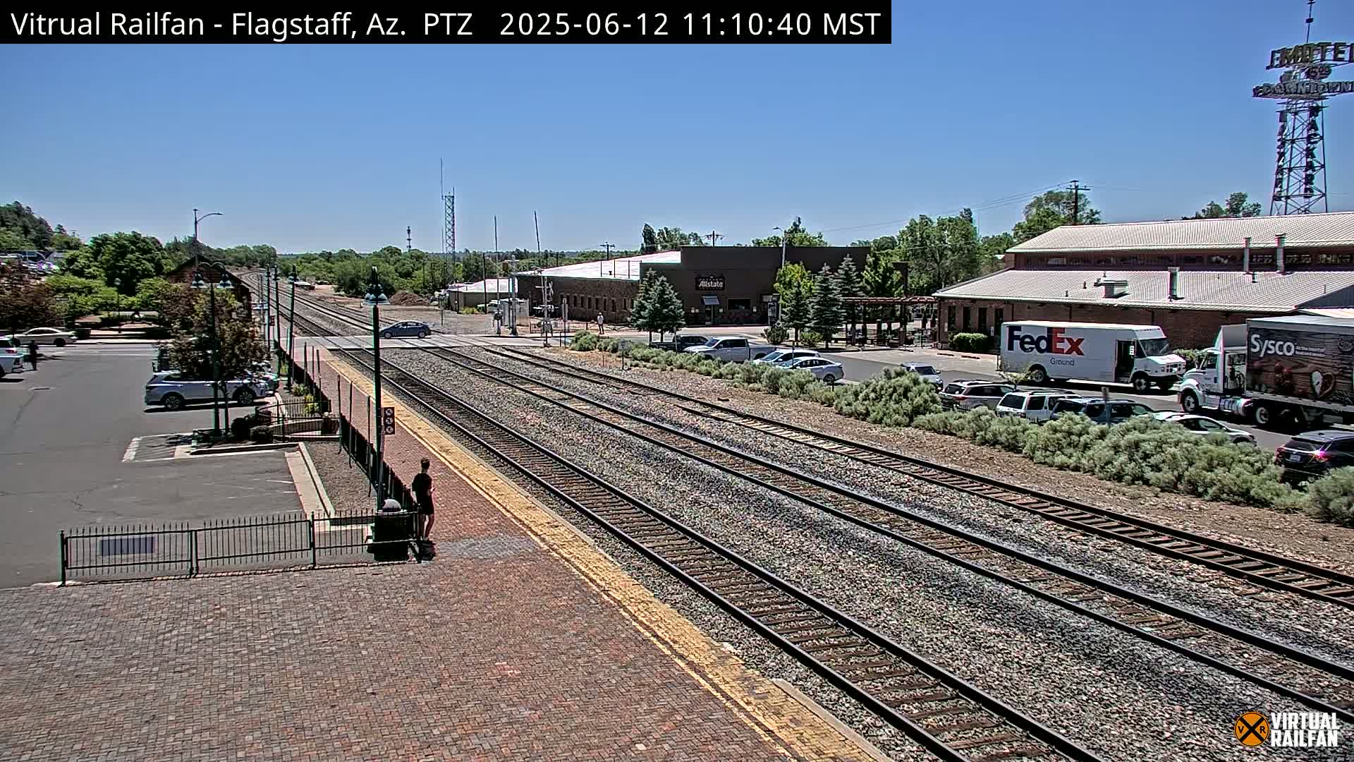 Flagstaff Amtrak Railroad Live Cam - Flagstaff, Coconino, Arizona, USA