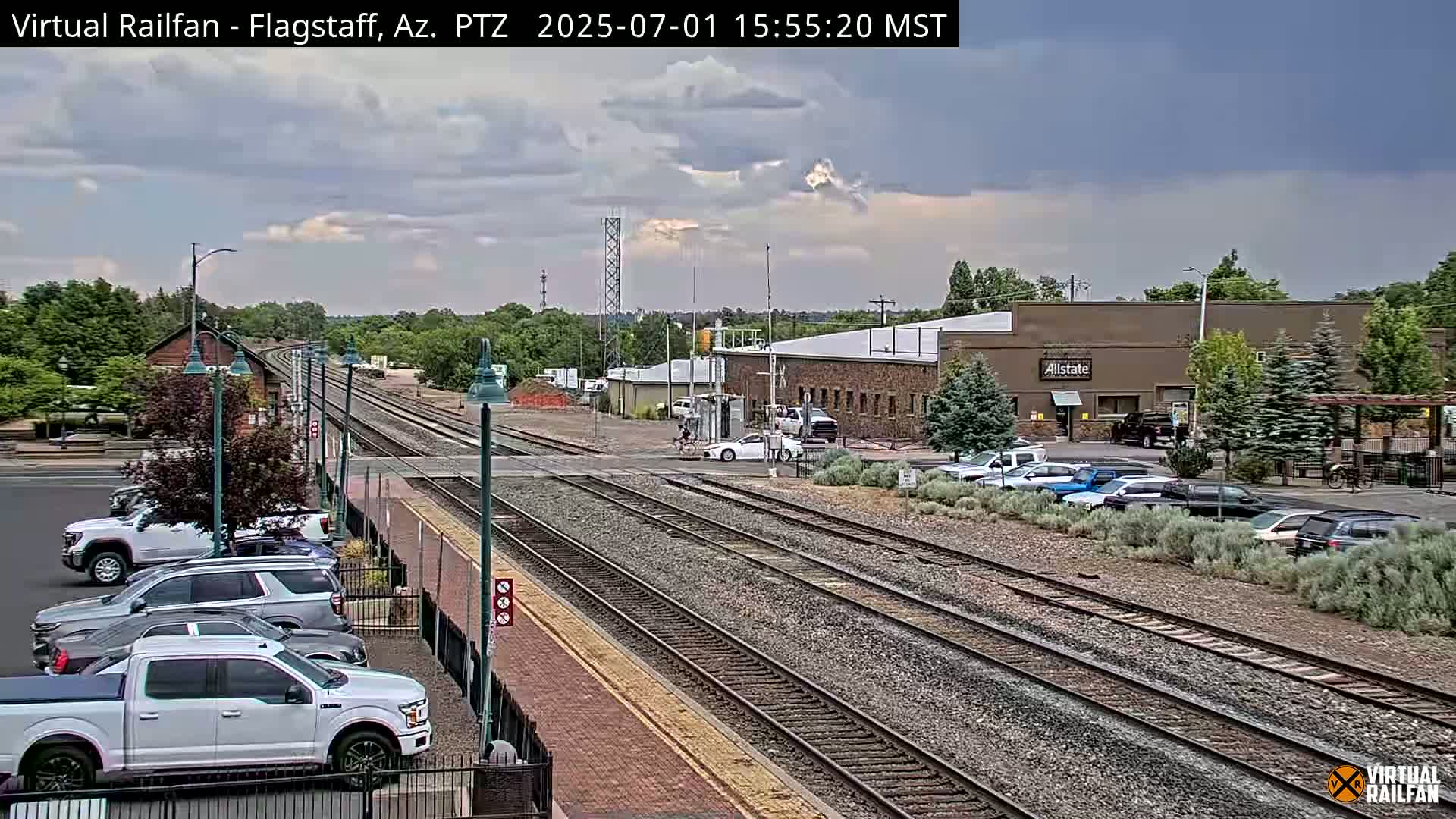 Flagstaff Amtrak Railroad Live Cam - Flagstaff, Coconino, Arizona, USA