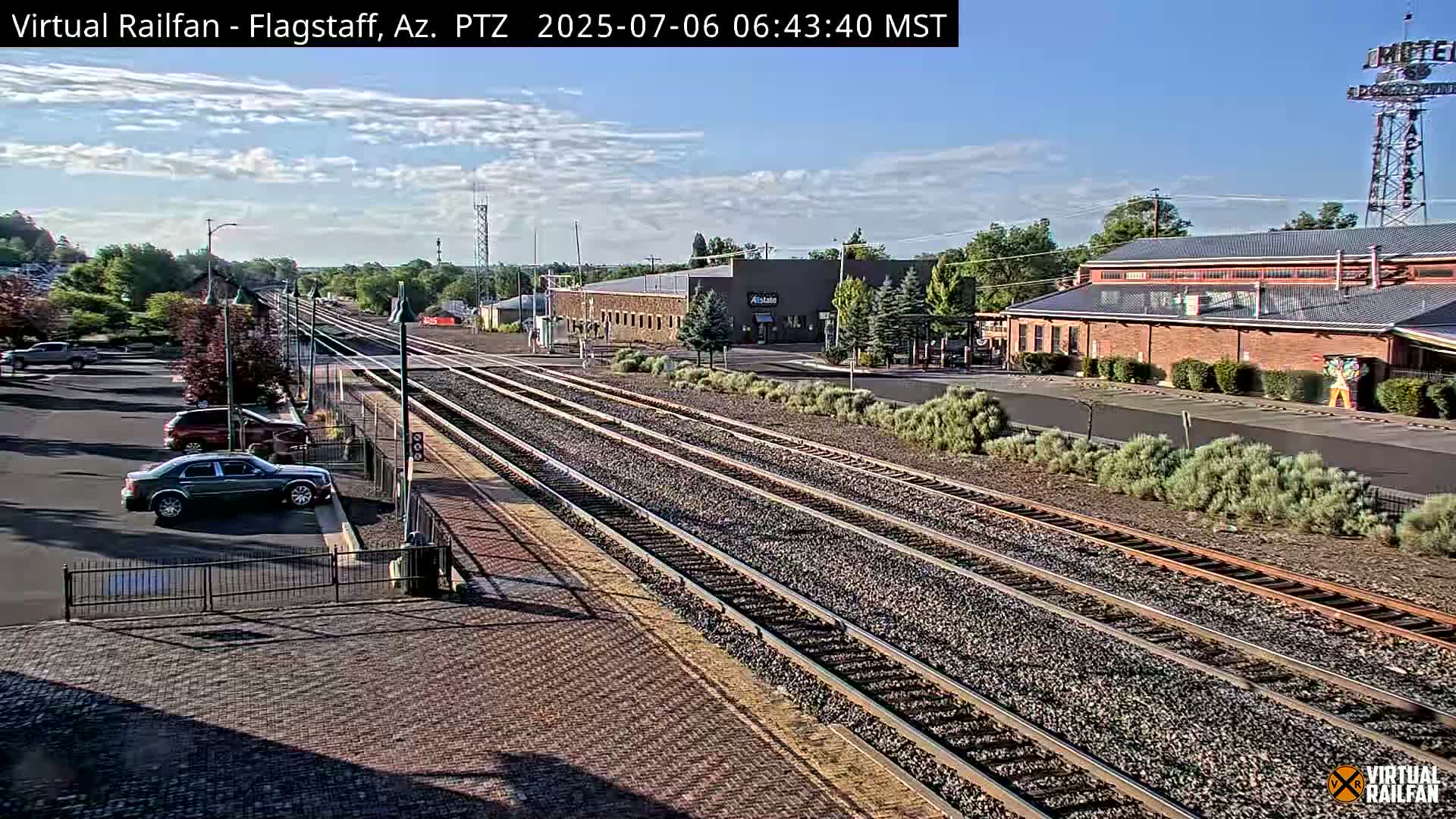 Flagstaff Amtrak Railroad Live Cam - Flagstaff, Coconino, Arizona, USA