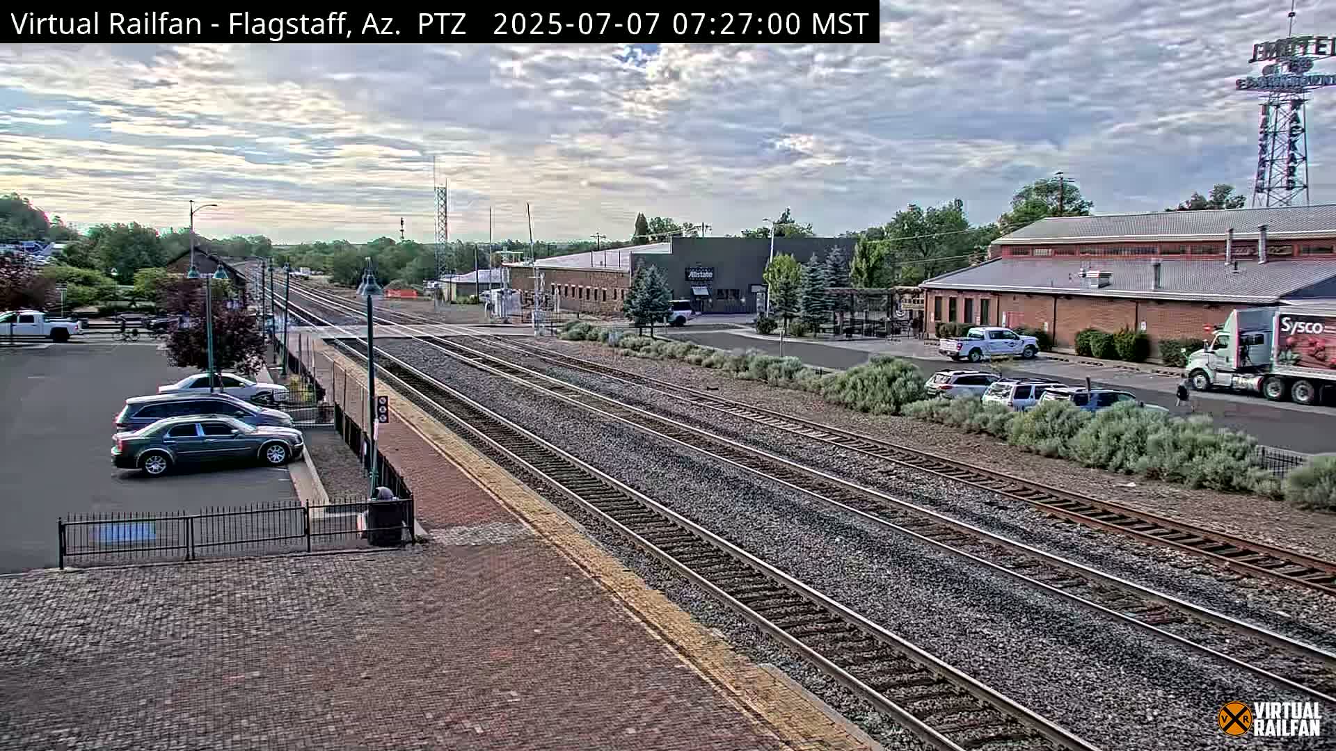 Flagstaff Amtrak Railroad Live Cam - Flagstaff, Coconino, Arizona, USA
