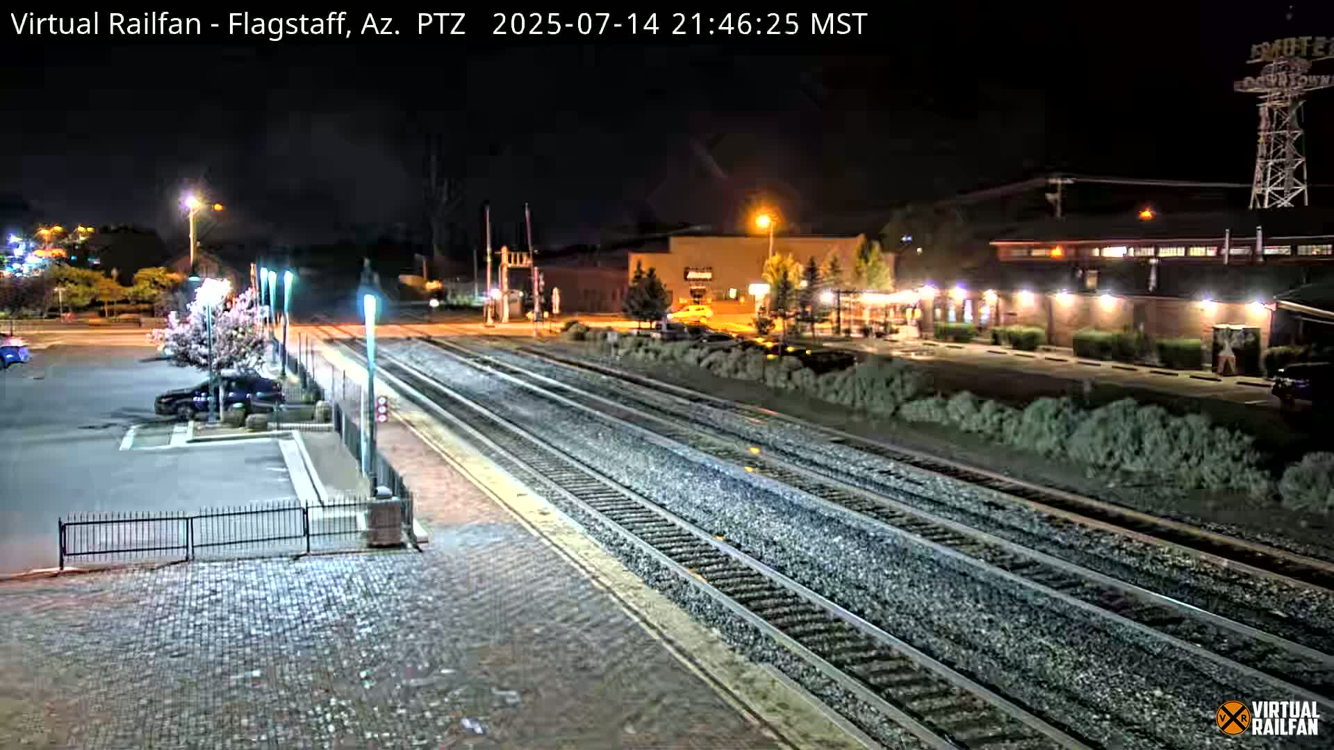 Flagstaff Amtrak Railroad Live Cam - Flagstaff, Coconino, Arizona, USA