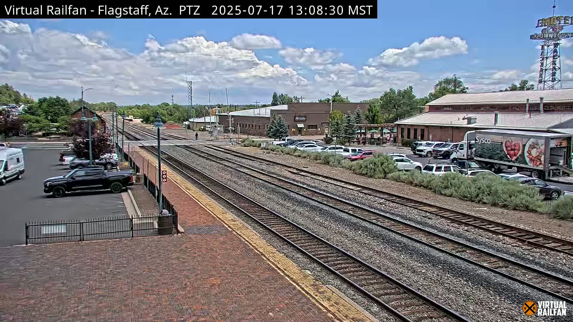 Flagstaff Amtrak Railroad Live Cam - Flagstaff, Coconino, Arizona, USA