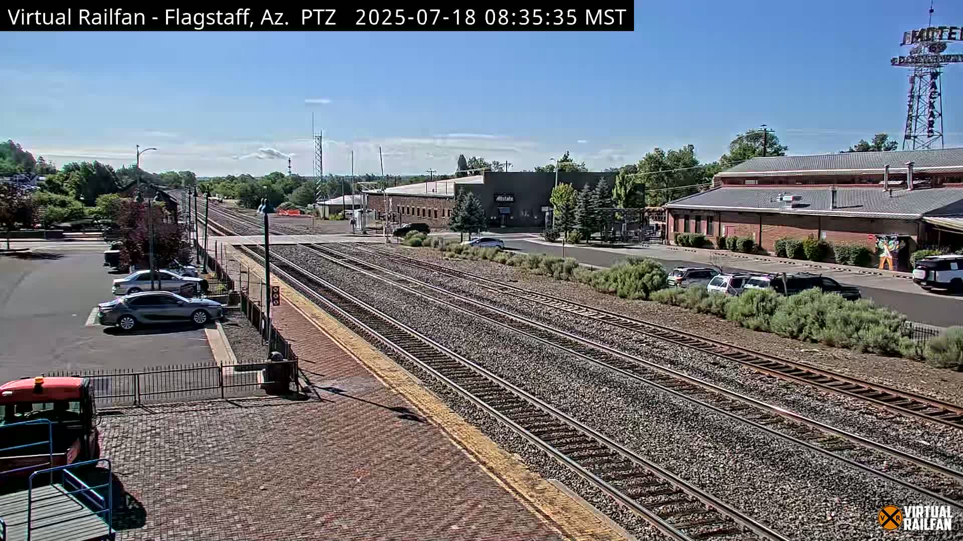 Flagstaff Amtrak Railroad Live Cam - Flagstaff, Coconino, Arizona, USA